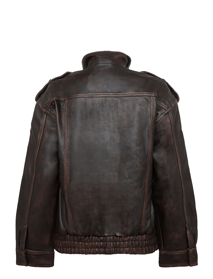 Twist & Tango - Thalia Leather Jacket - leather jackets - vintage brown - 2