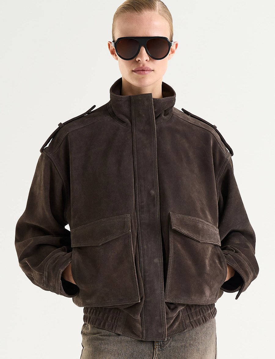 Twist & Tango - Thalia Leather Jacket - leather jackets - vintage brown - 3