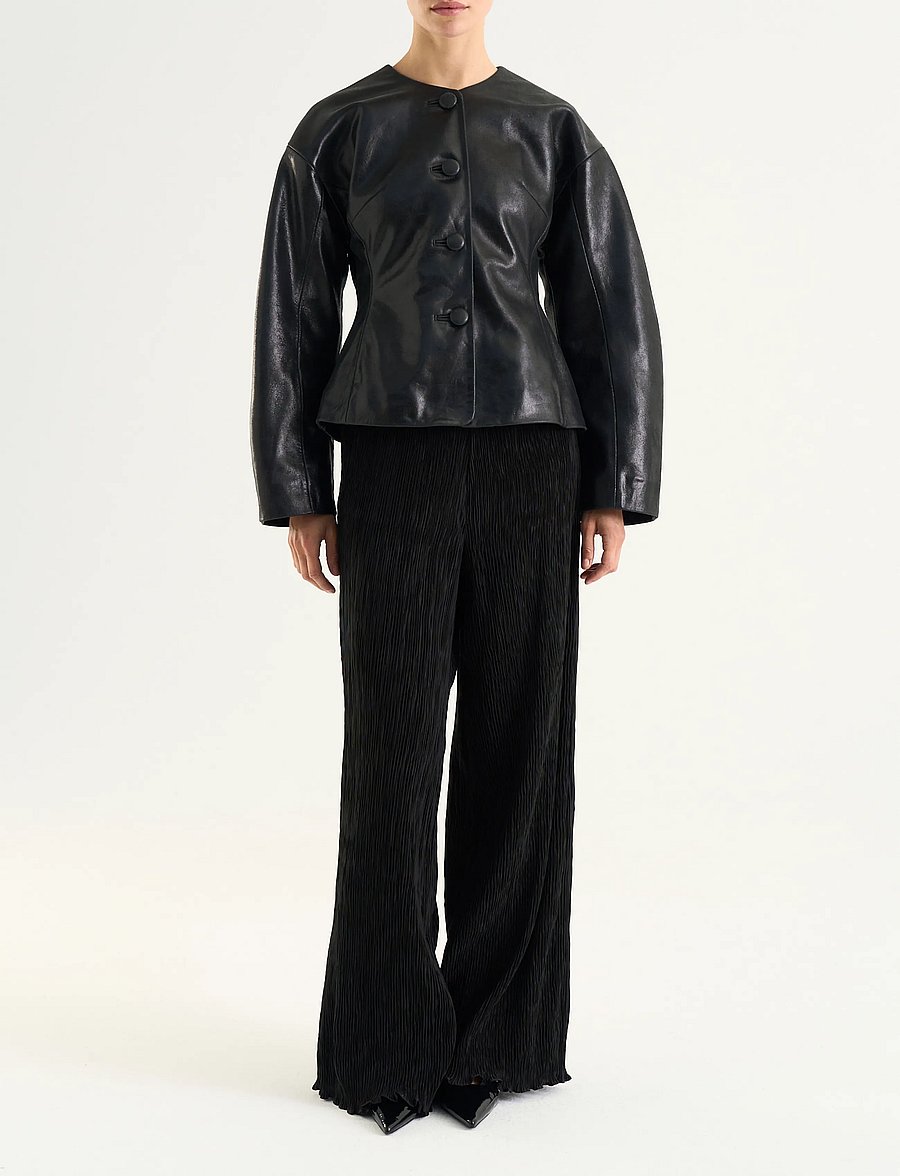 Twist & Tango - Avelie Leather Jacket - leather jackets - black - 0