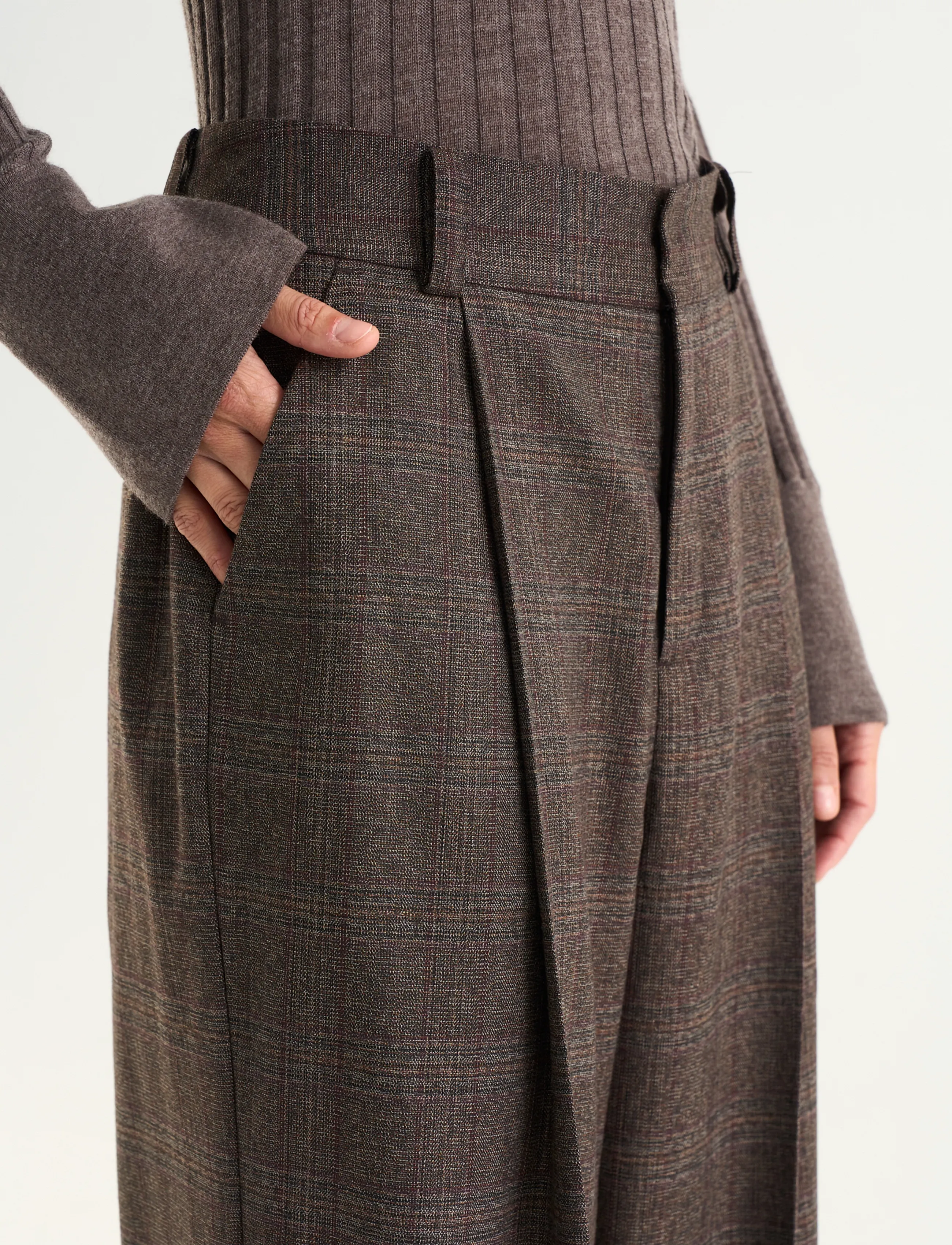 Twist & Tango - Maelle Trousers - wide leg trousers - brown check - 3