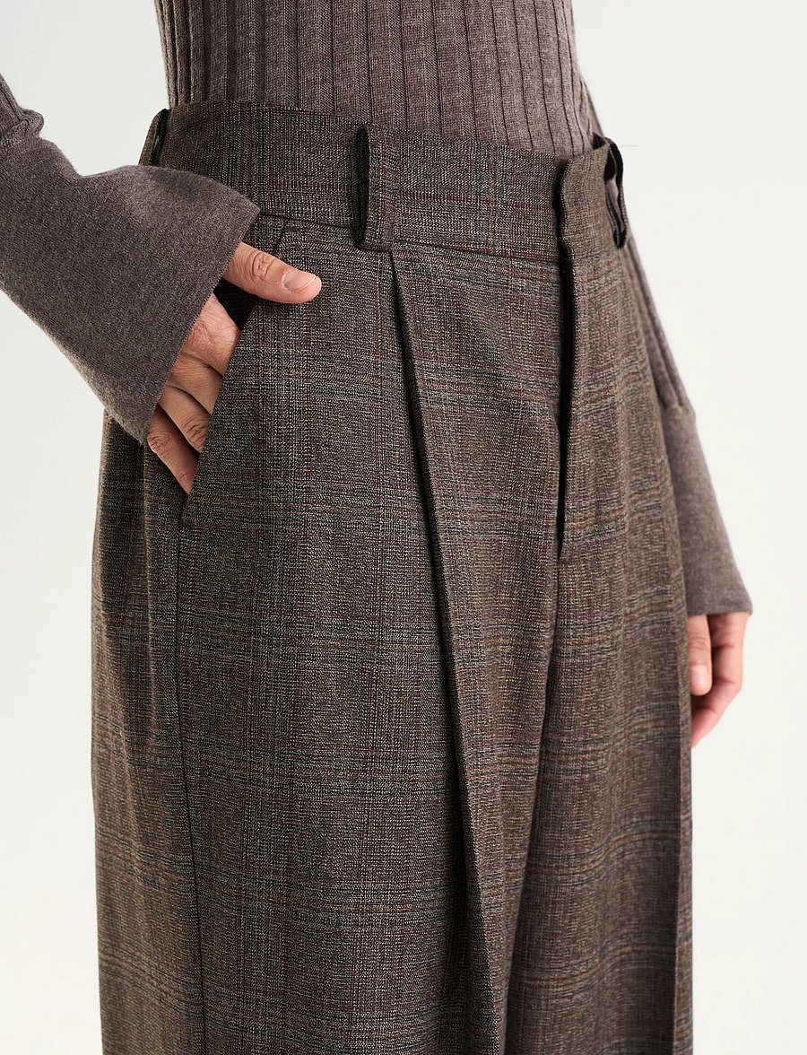 Twist & Tango - Maelle Trousers - wide leg trousers - brown check - 3