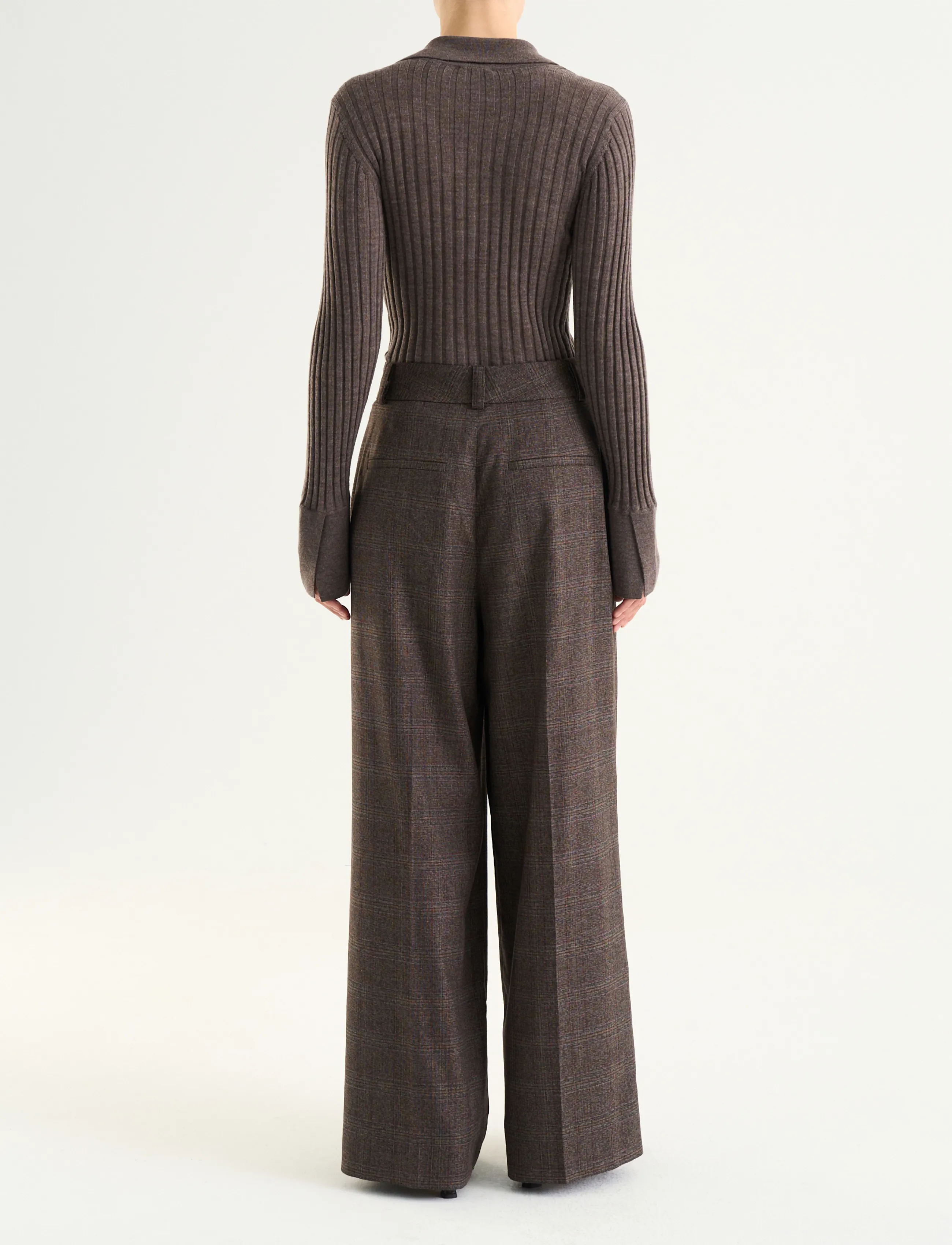 Twist & Tango - Maelle Trousers - wide leg trousers - brown check - 4