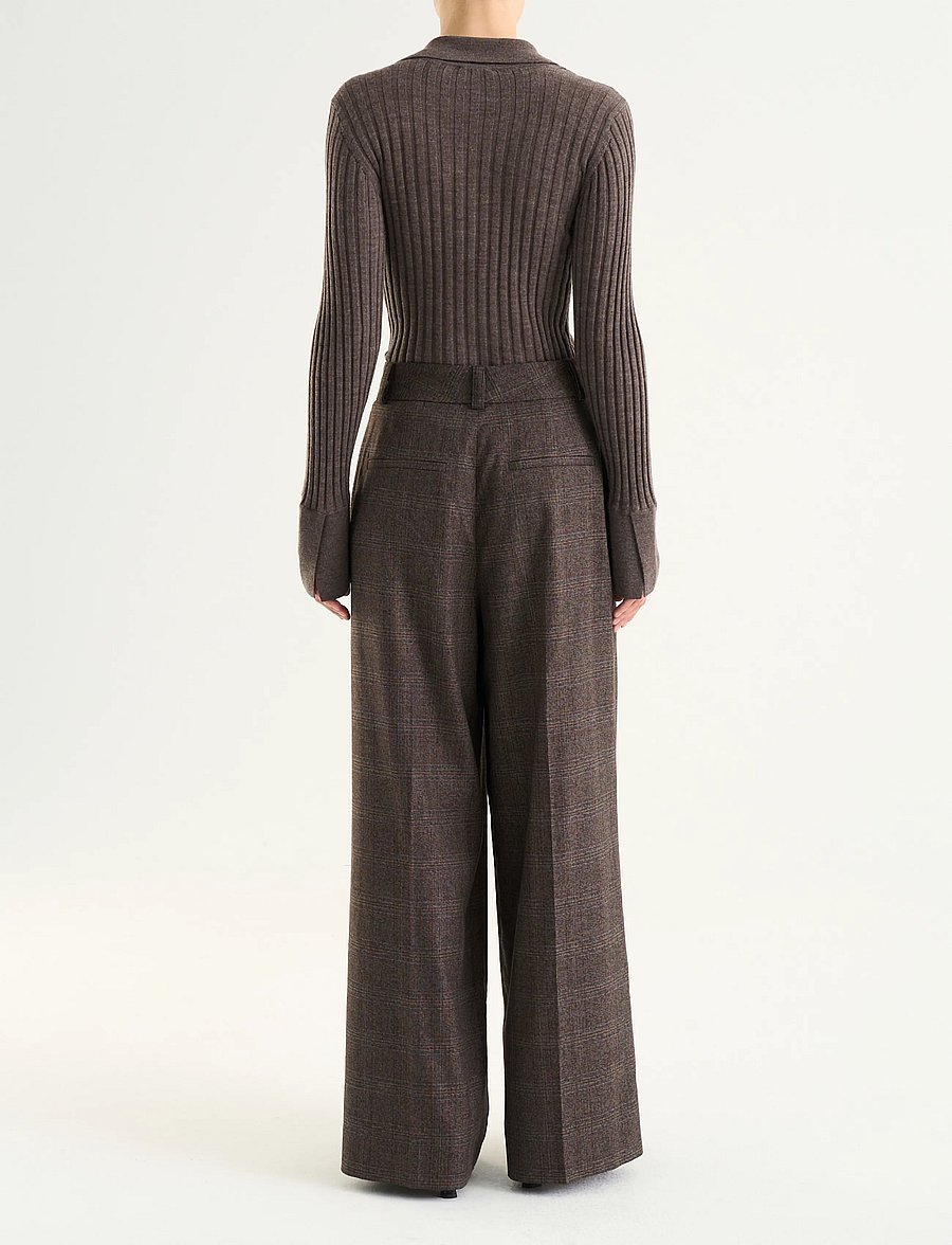 Twist & Tango - Maelle Trousers - wide leg trousers - brown check - 4