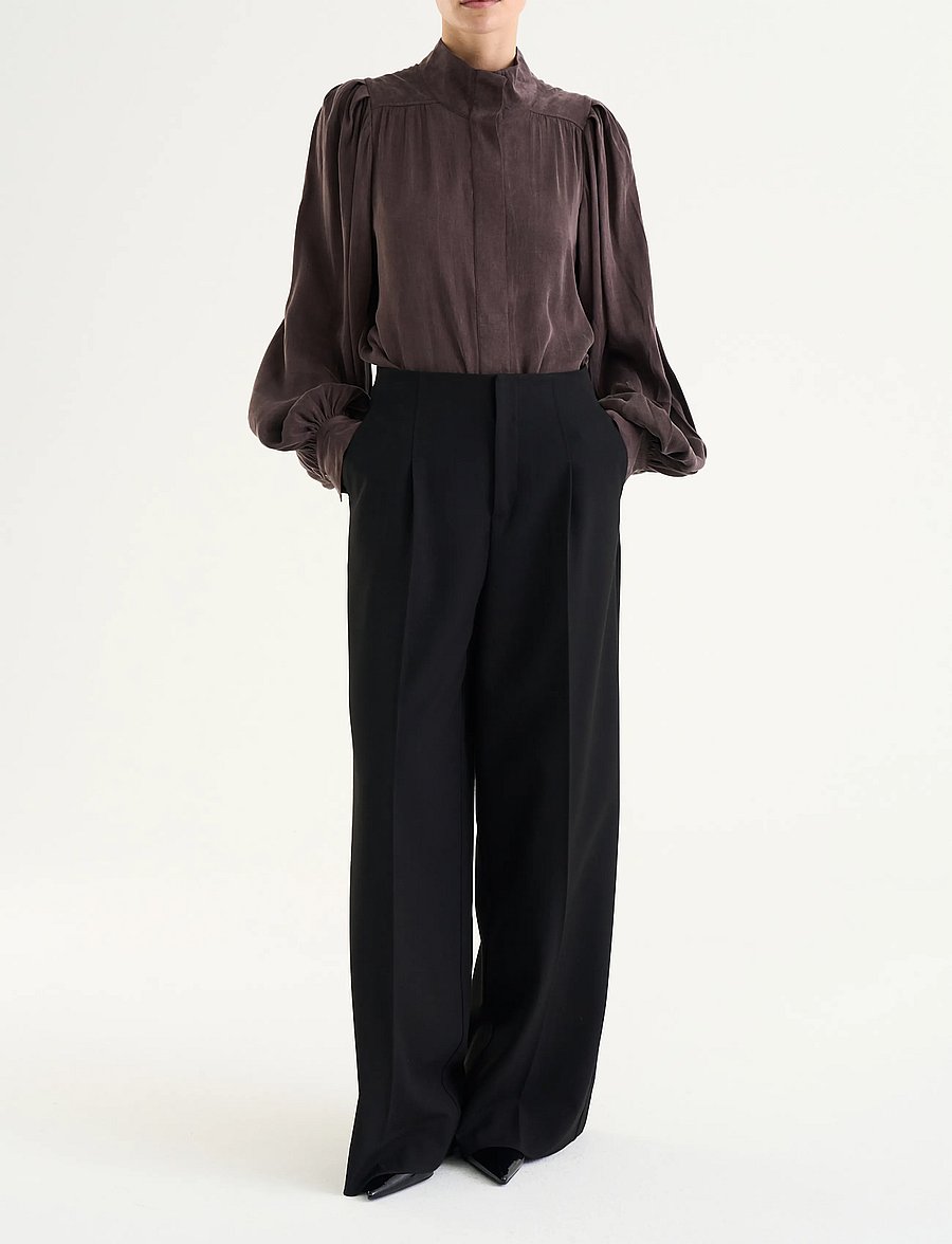 Twist & Tango - Sancia Blouse - långärmade blusar - mocha brown - 0
