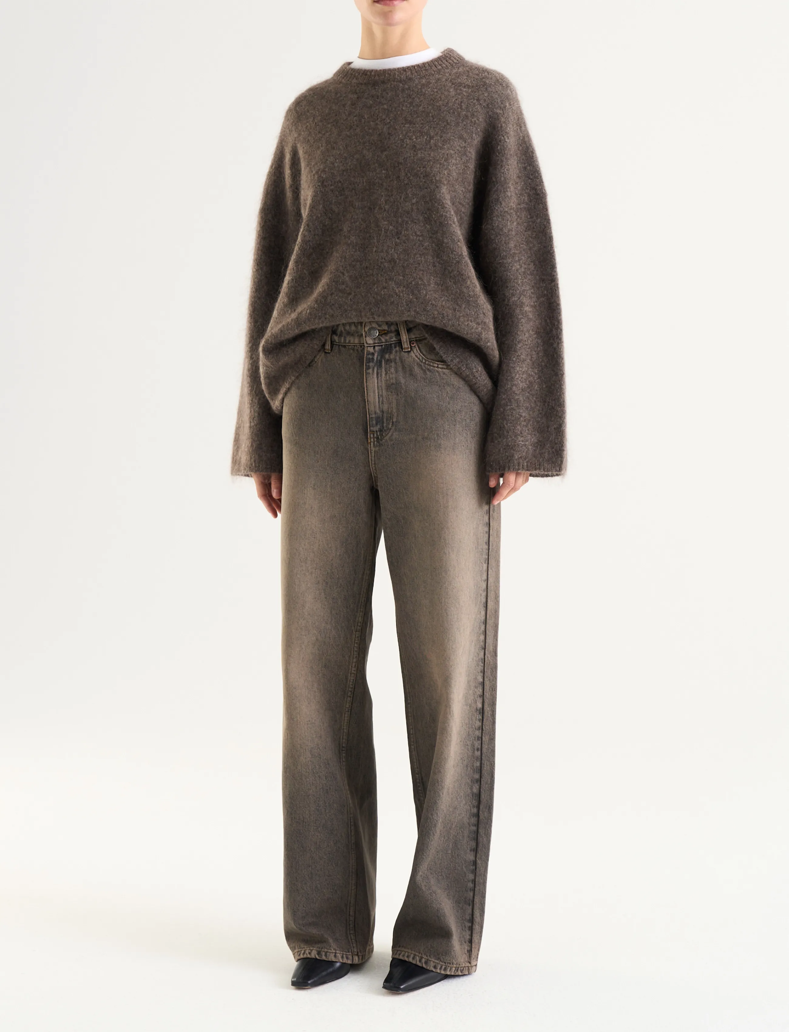 Twist & Tango - Mireya Knitted Sweater - stickade tröjor - dk taupe - 0