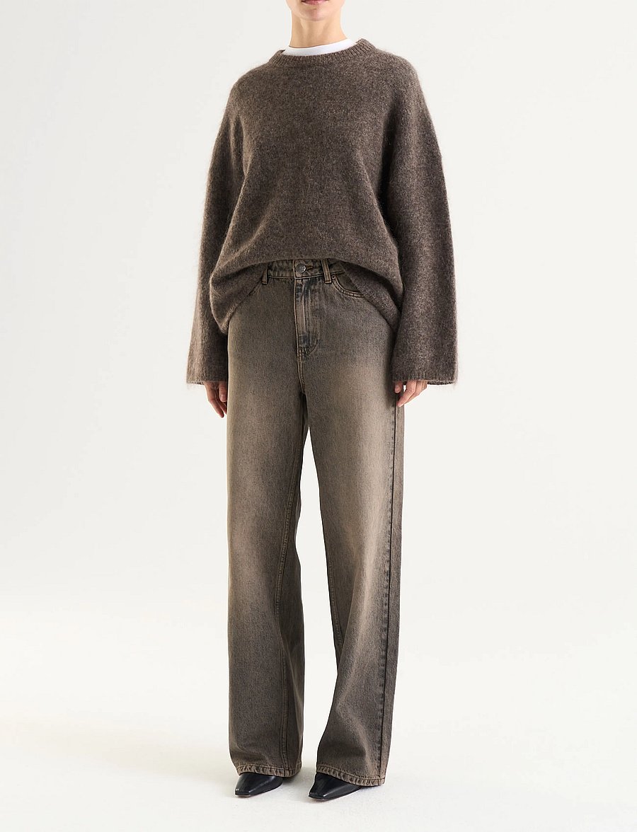 Twist & Tango - Mireya Knitted Sweater - stickade tröjor - dk taupe - 0