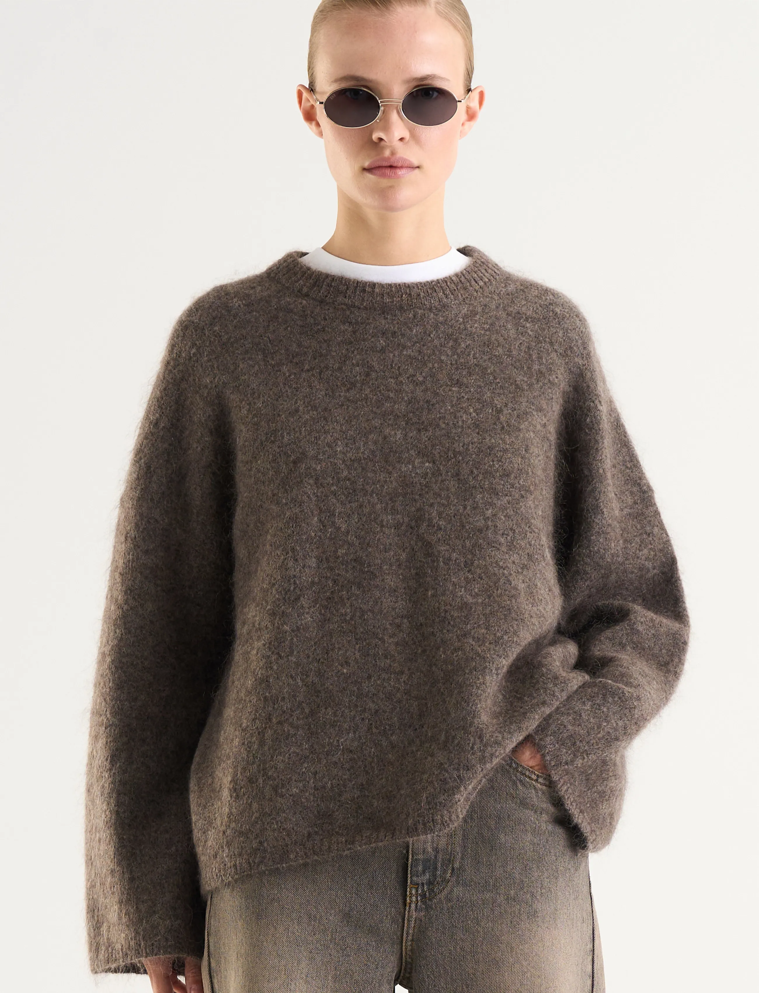 Twist & Tango - Mireya Knitted Sweater - stickade tröjor - dk taupe - 3