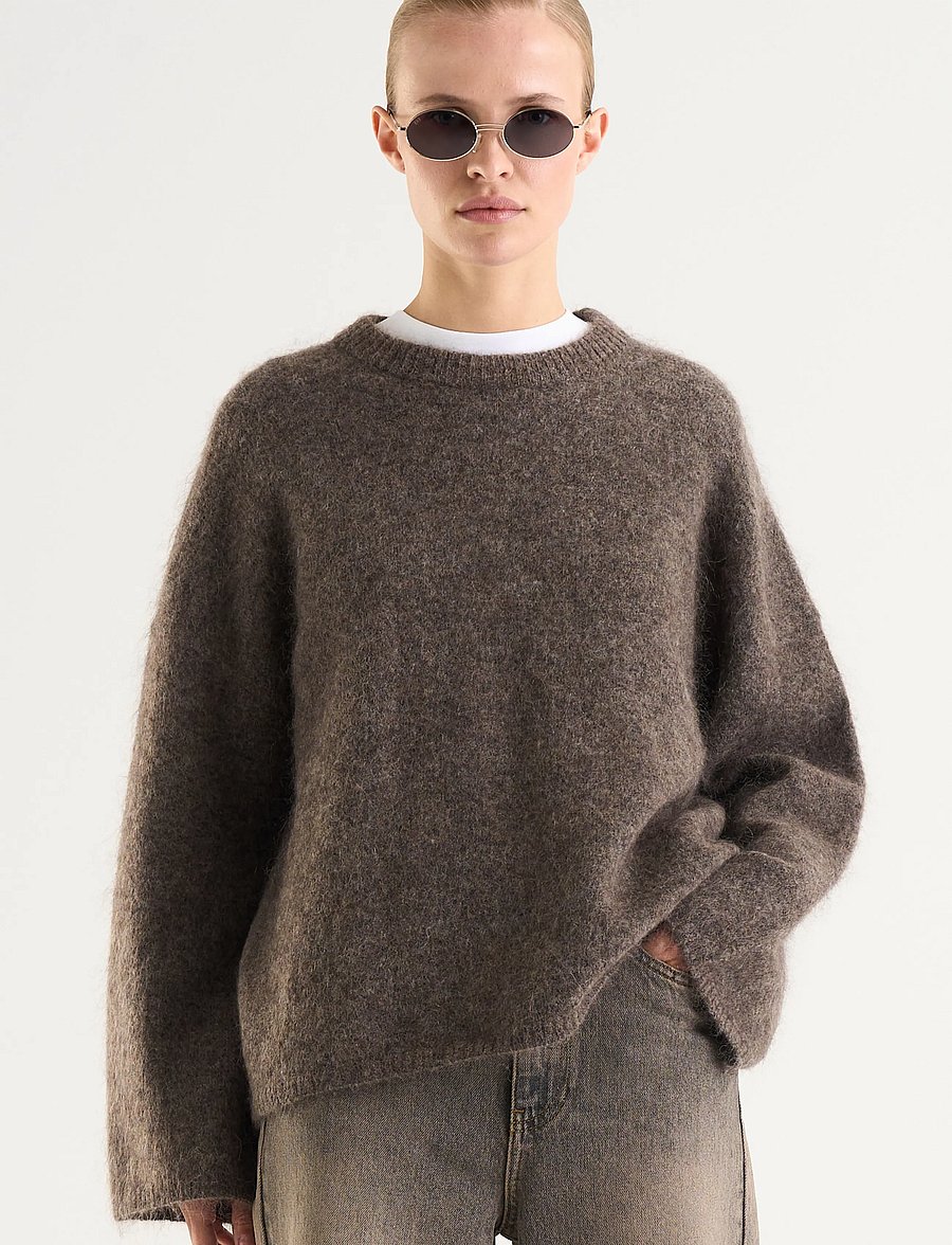 Twist & Tango - Mireya Knitted Sweater - stickade tröjor - dk taupe - 3
