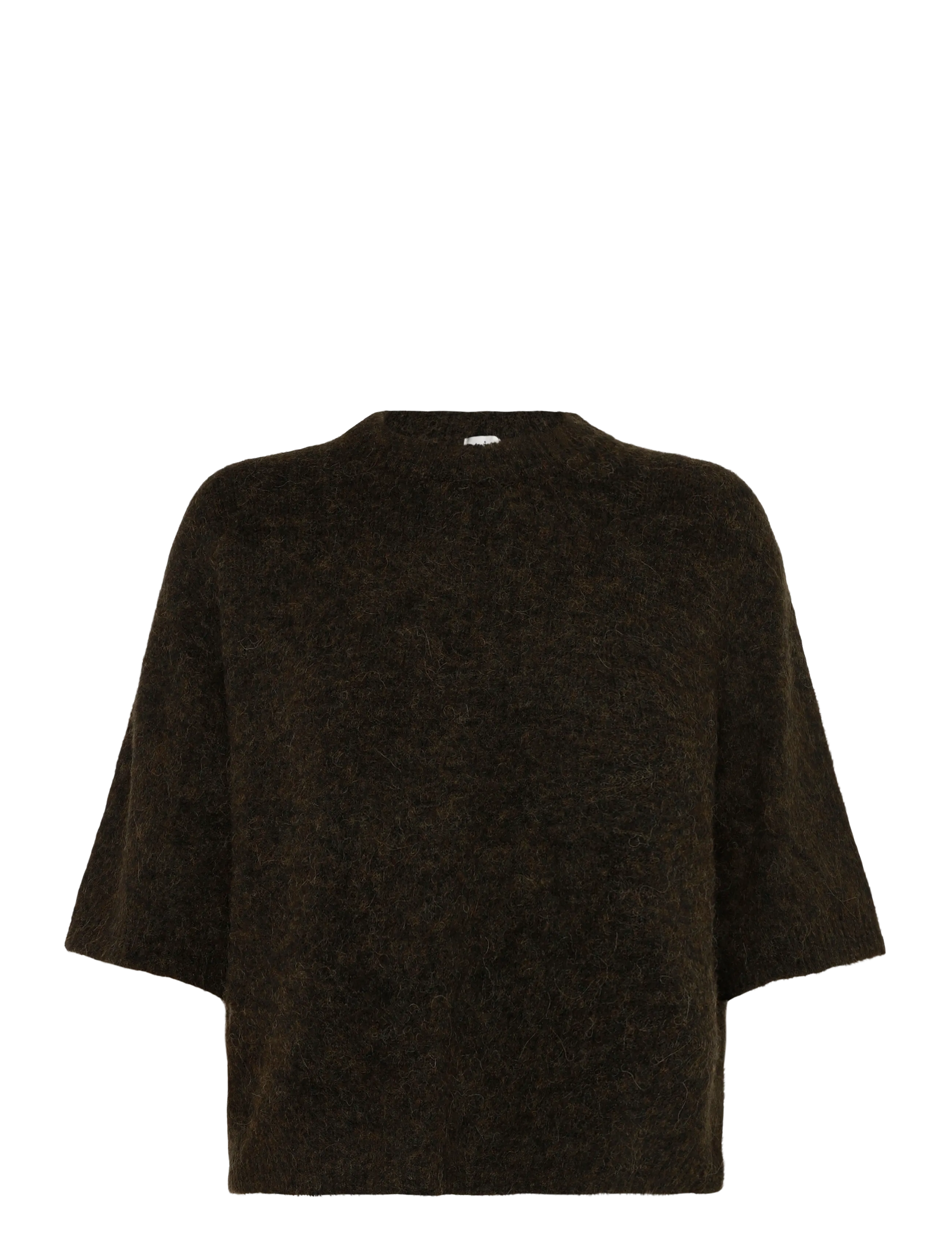 Twist & Tango Madina Short Sleeve Knit - Striktrøjer - DK OLIVE / khaki/green