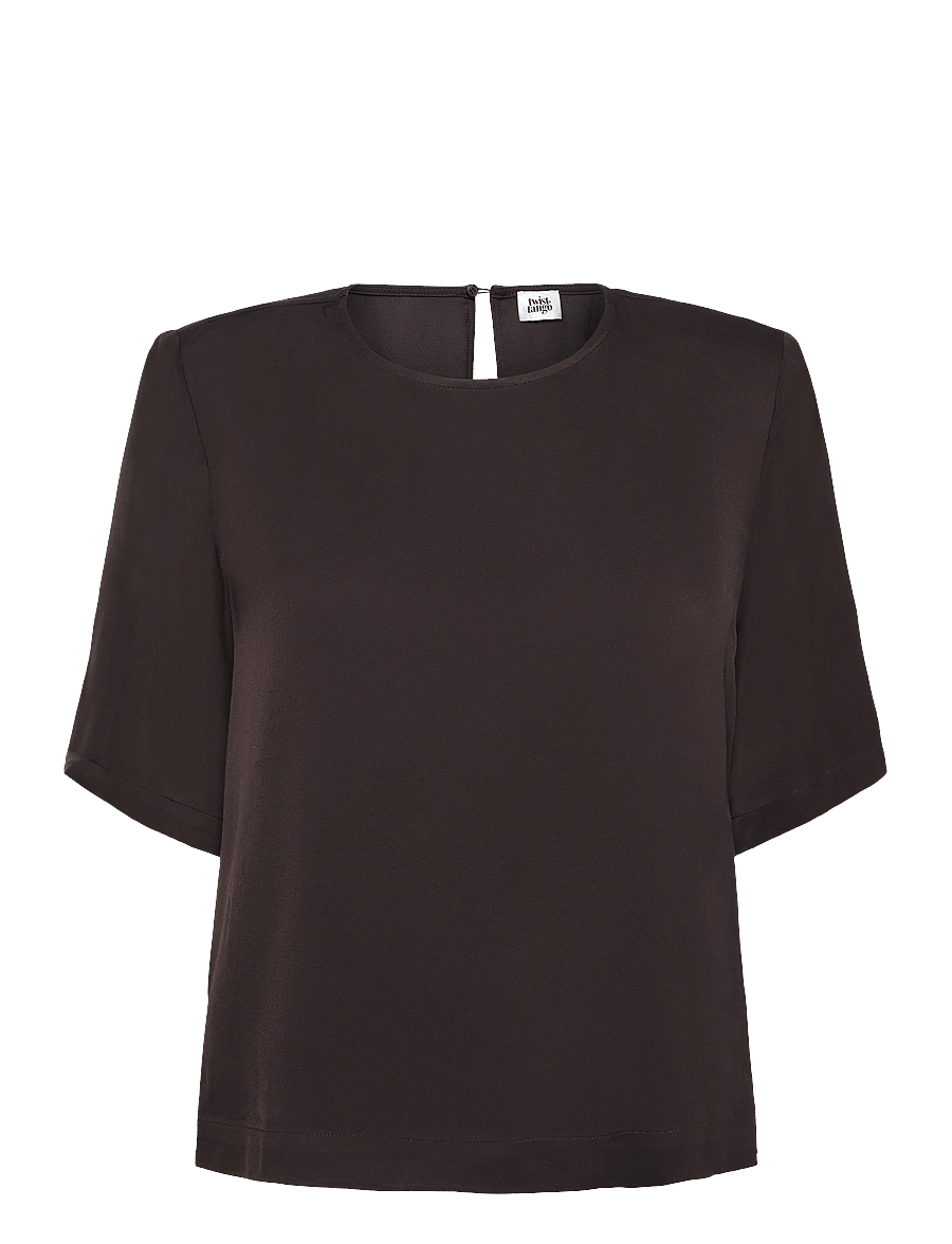 Twist & Tango - Leonie Satin Tee - mocha brown - 1
