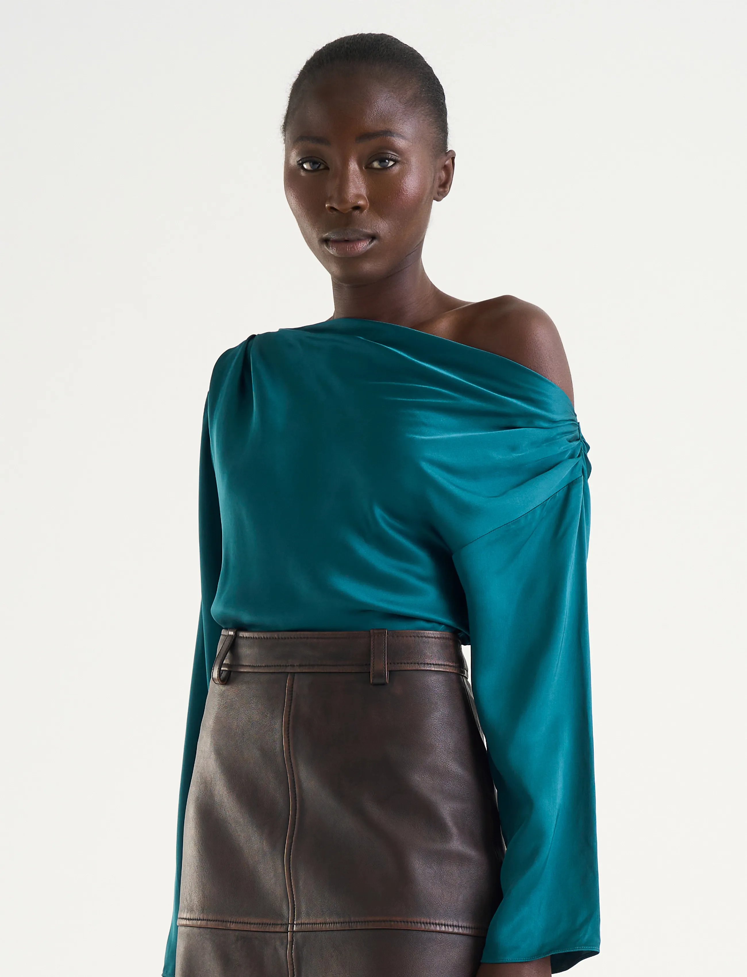 Twist & Tango Victoria Satin Blouse - Twist & Tango - DEEP TEAL / green