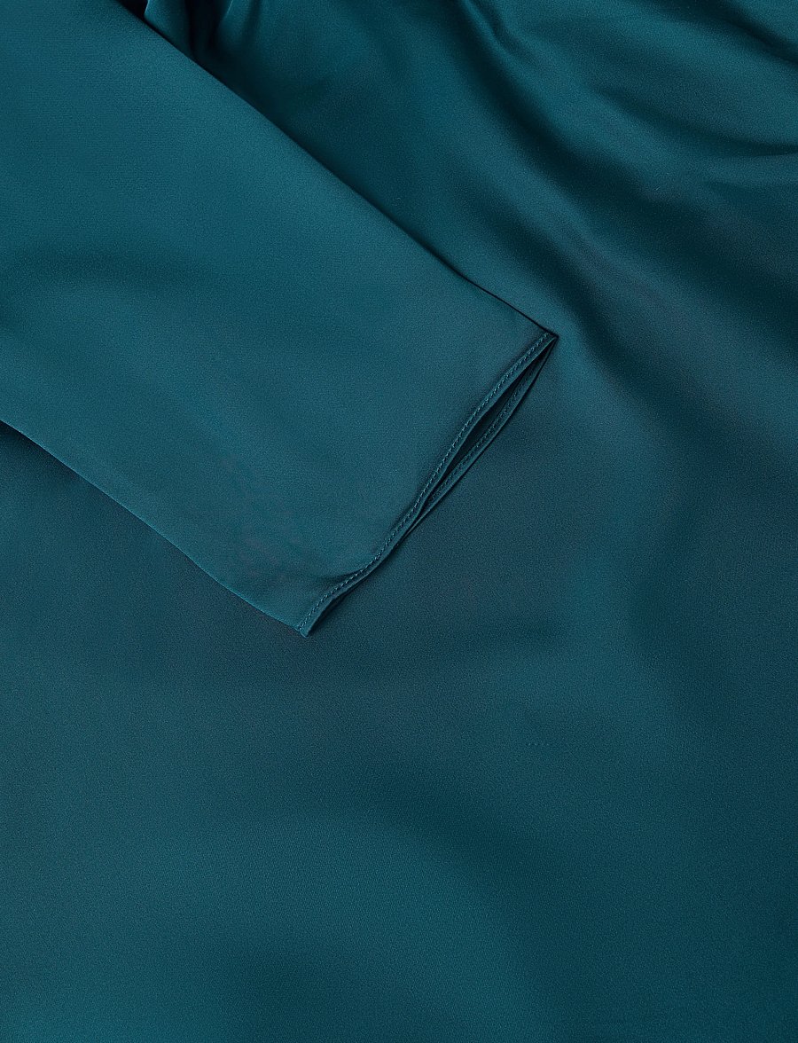 Twist & Tango - Victoria Satin Blouse - pikkade varrukatega pluusid - deep teal - 5