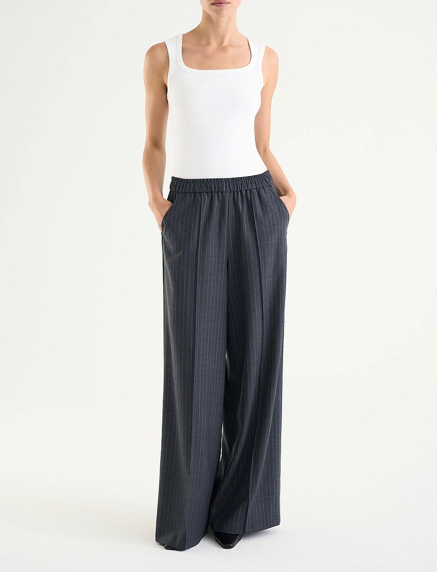 Twist & Tango - Linn Trousers - tailored trousers - grey pinstripe - 0