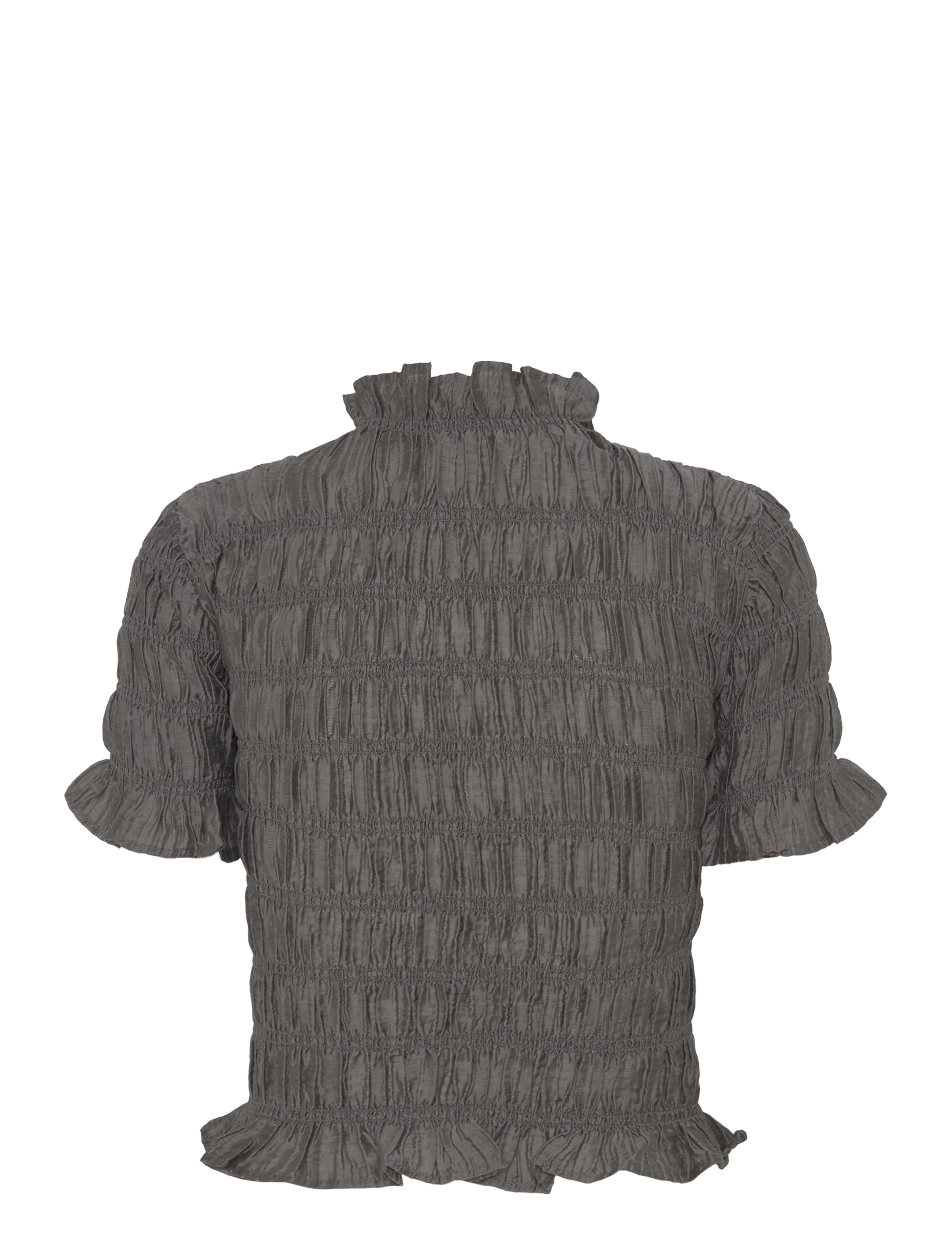 Twist & Tango - Myra Smocked Top - dk taupe - 2