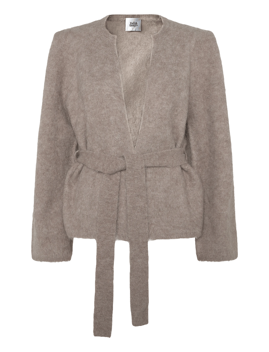 Twist & Tango - Olivia Knitted Cardigan - koftor - lt taupe - 1