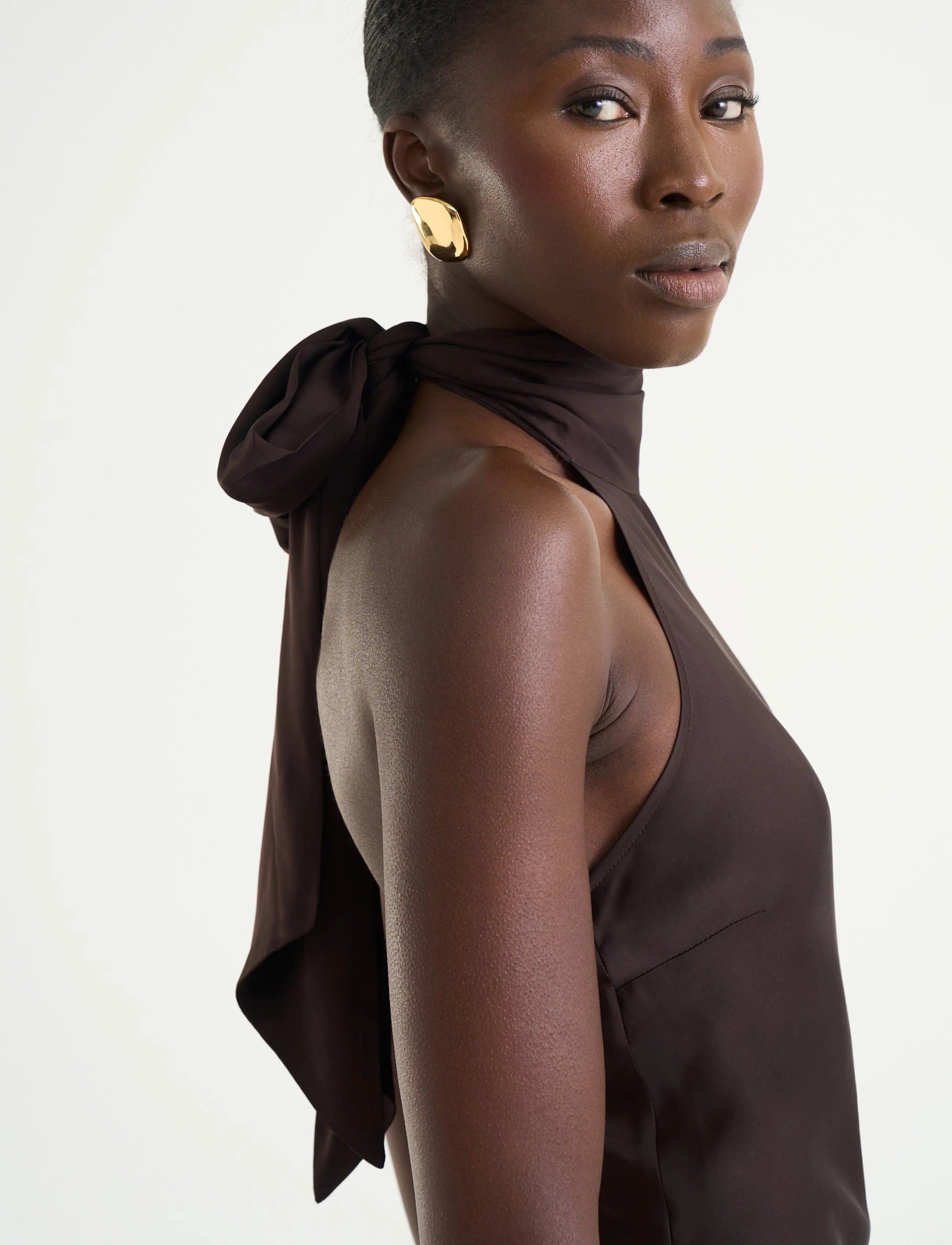 Twist & Tango - Anemone Dress - slip dresses - mocha brown - 3