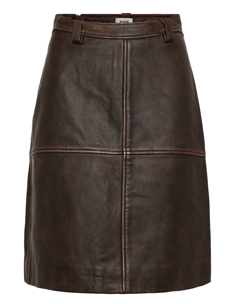 Twist & Tango - Clara Leather Skirt - lederröcke - vintage brown - 0