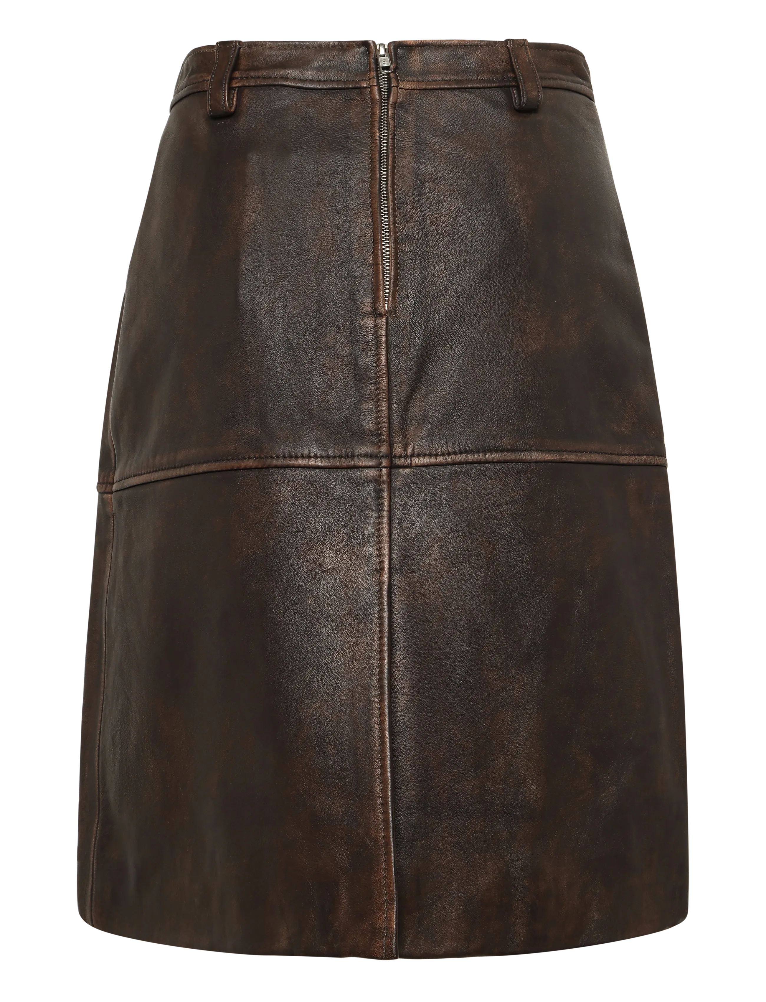 Twist & Tango - Clara Leather Skirt - leather skirts - vintage brown - 1