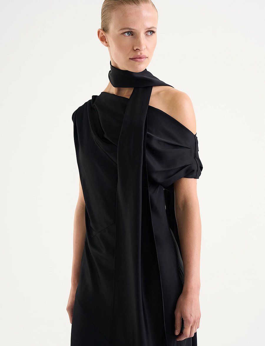 Twist & Tango - Vanessa Satin Dress - Õhtukleidid - black - 3