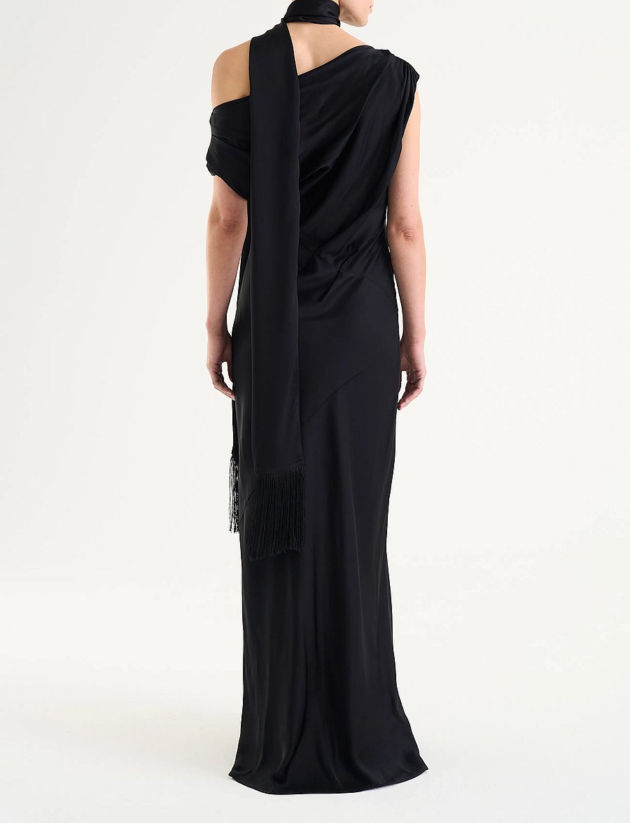 Twist & Tango - Vanessa Satin Dress - Õhtukleidid - black - 4