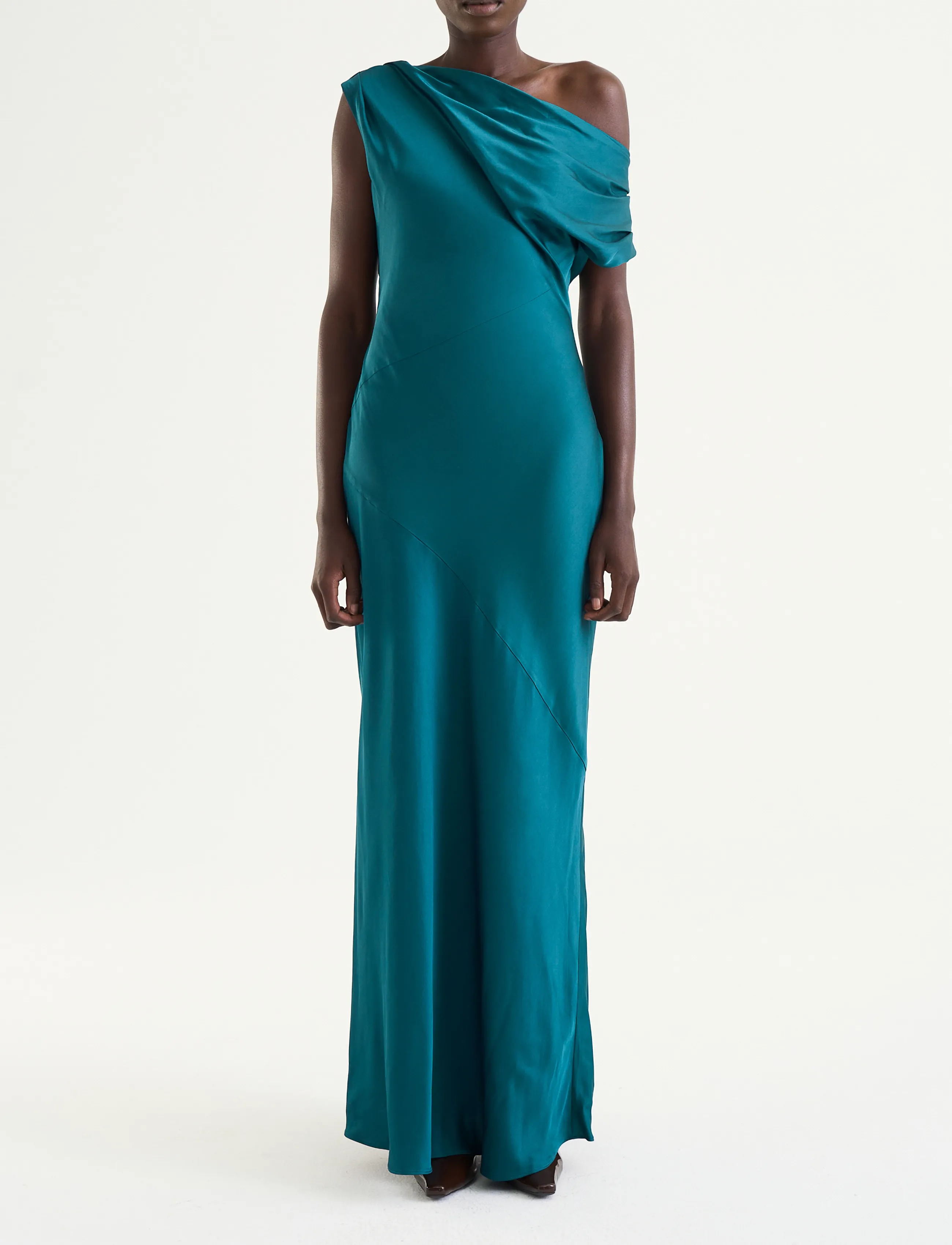 Twist & Tango Vanessa Satin Dress - Aftonklänningar - DEEP TEAL / green