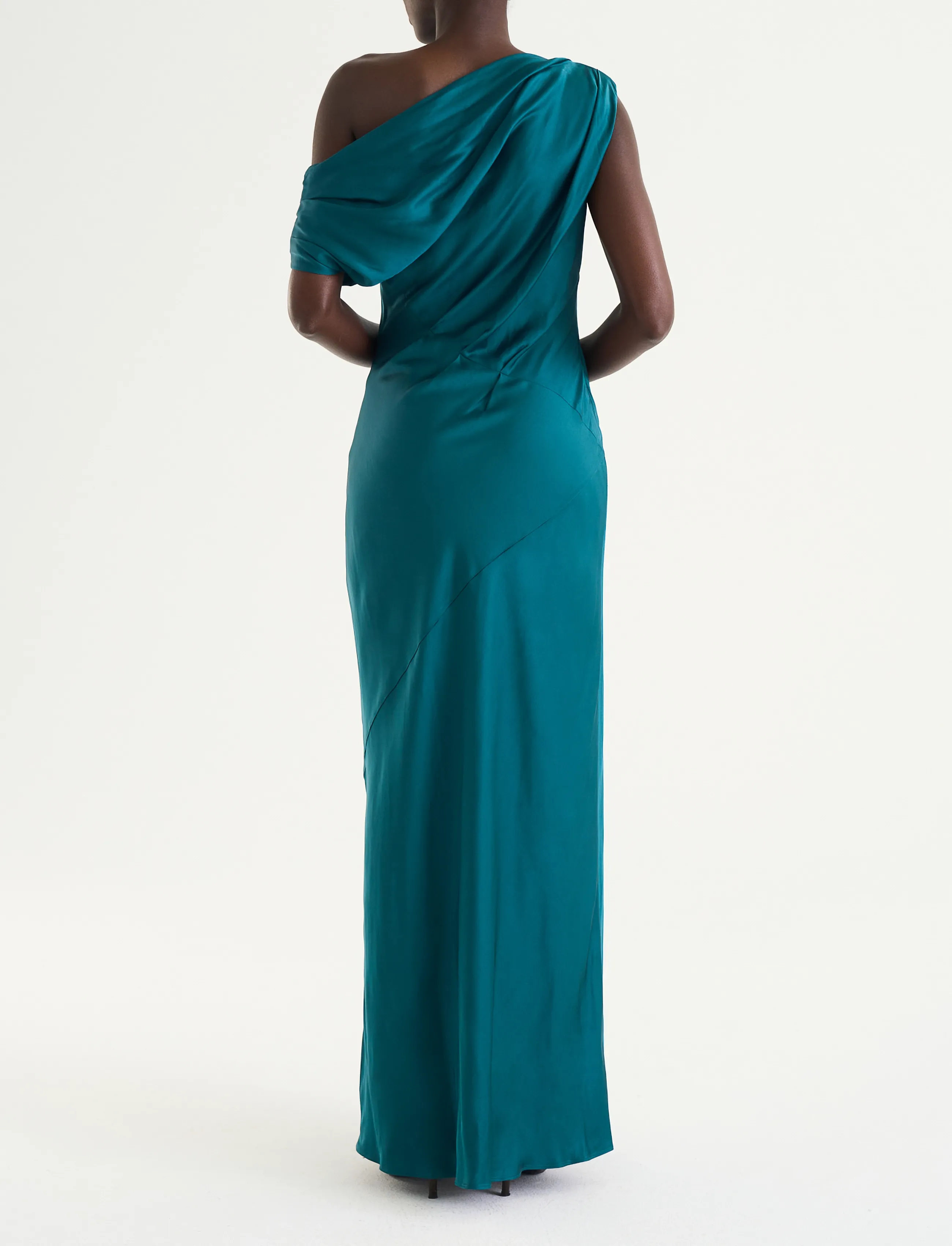Twist & Tango - Vanessa Satin Dress - aftonklänningar - deep teal - 4