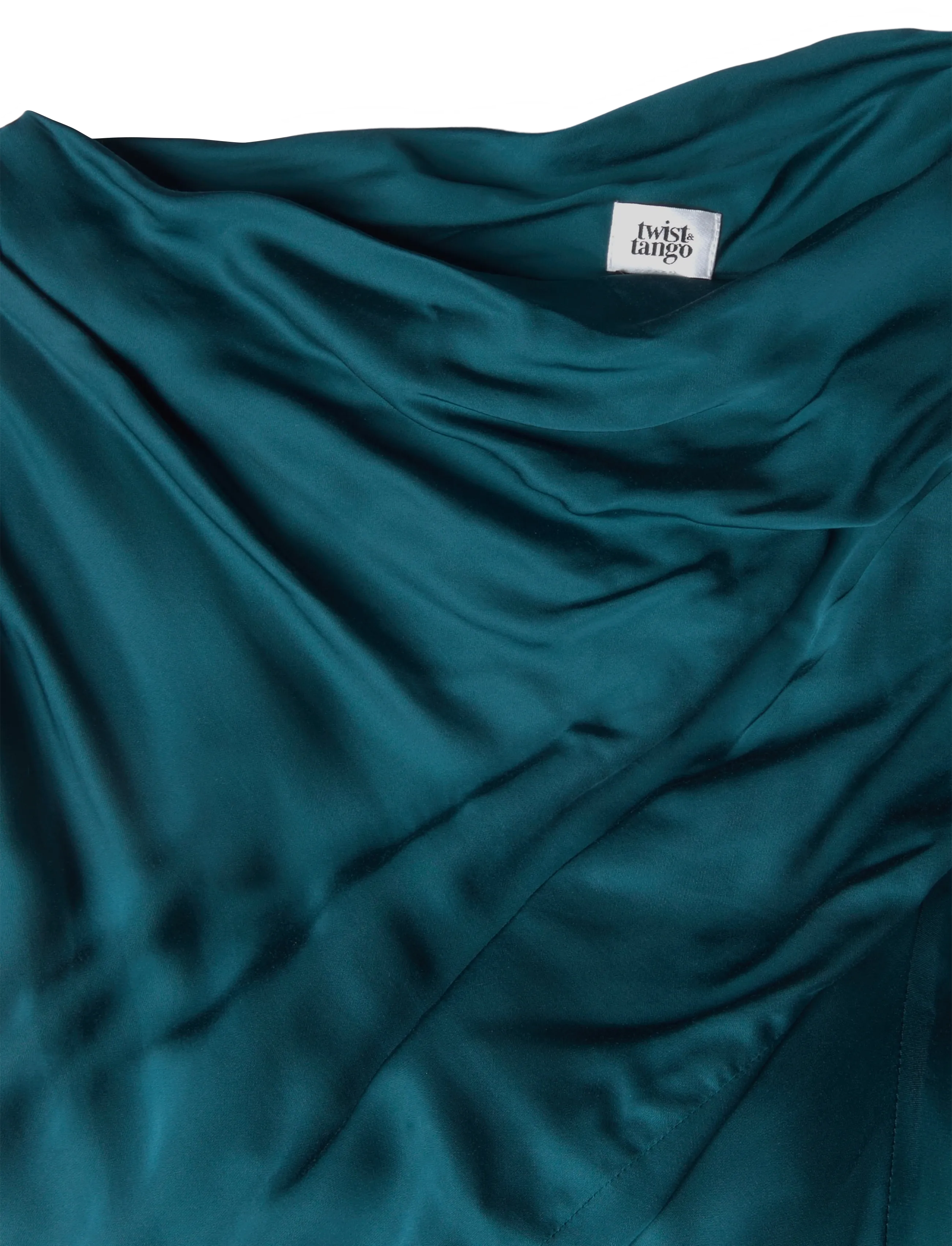 Twist & Tango - Vanessa Satin Dress - aftonklänningar - deep teal - 5