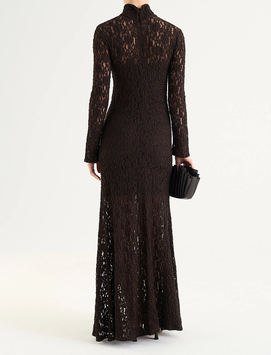 Twist & Tango - Janasia Lace Dress - pitskleidid - mocha brown - 4