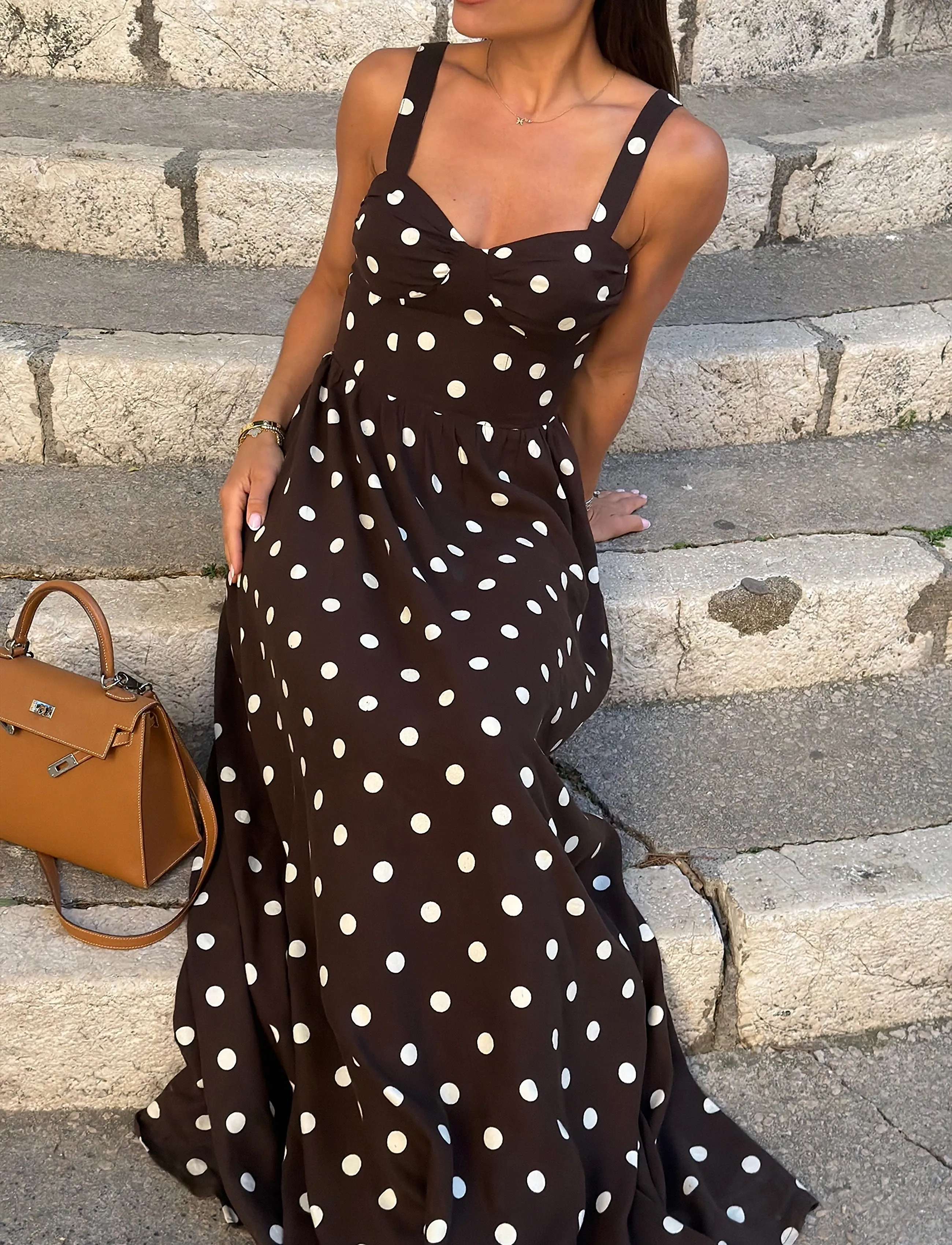 Twist & Tango Mirage Dot Dress - Swedish brands - CHOCOLATE DOT / brown
