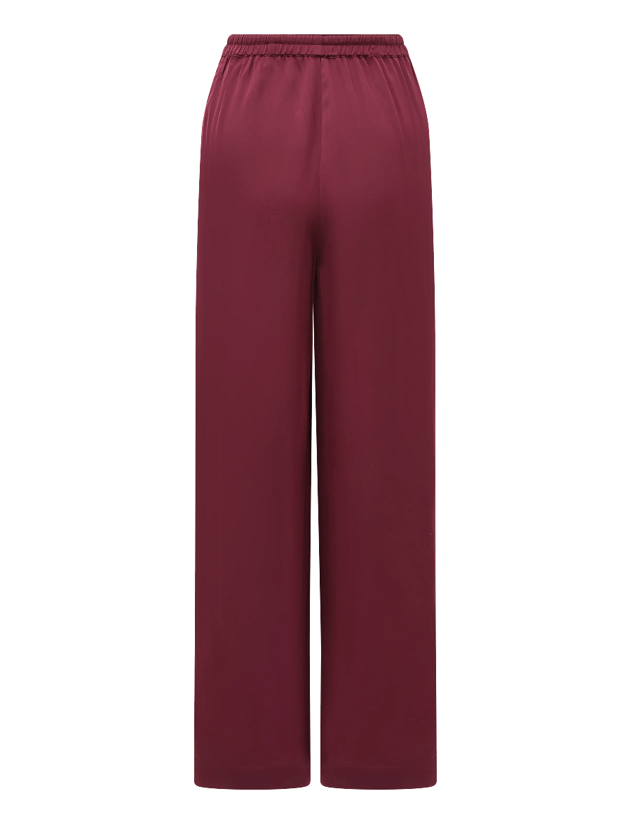 Twist & Tango - Enna Satin Trousers - hosen mit weitem bein - burgundy - 1