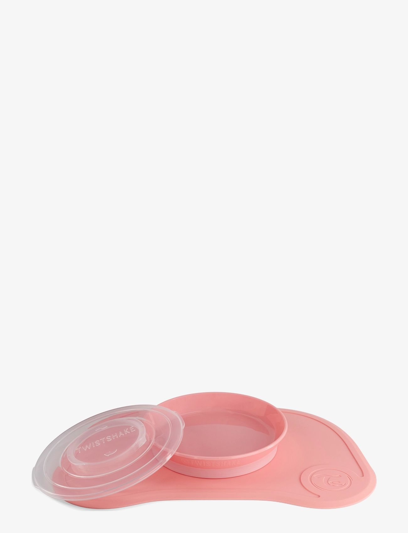 Twistshake Click Mat + Plate 6+M Pastel Pink, One Size, Plates & Bowls, Rosa - Plates, Kinder
