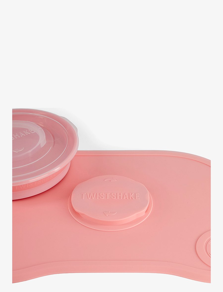 Twistshake - Twistshake Click Mat + Plate 6+m Pastel Pink - serveringssæt - pastel pink - 1