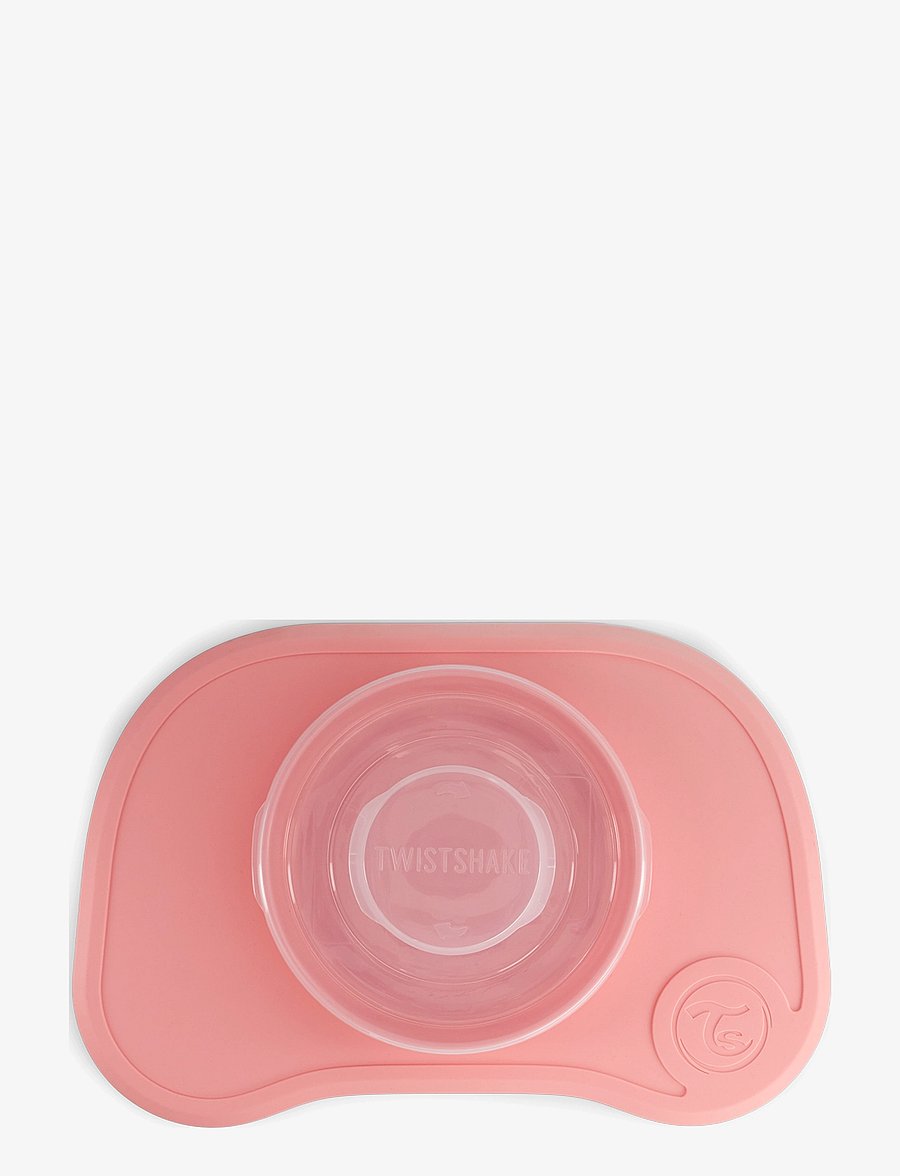 Twistshake - Twistshake Click Mat + Plate 6+m Pastel Pink - serveringssæt - pastel pink - 3