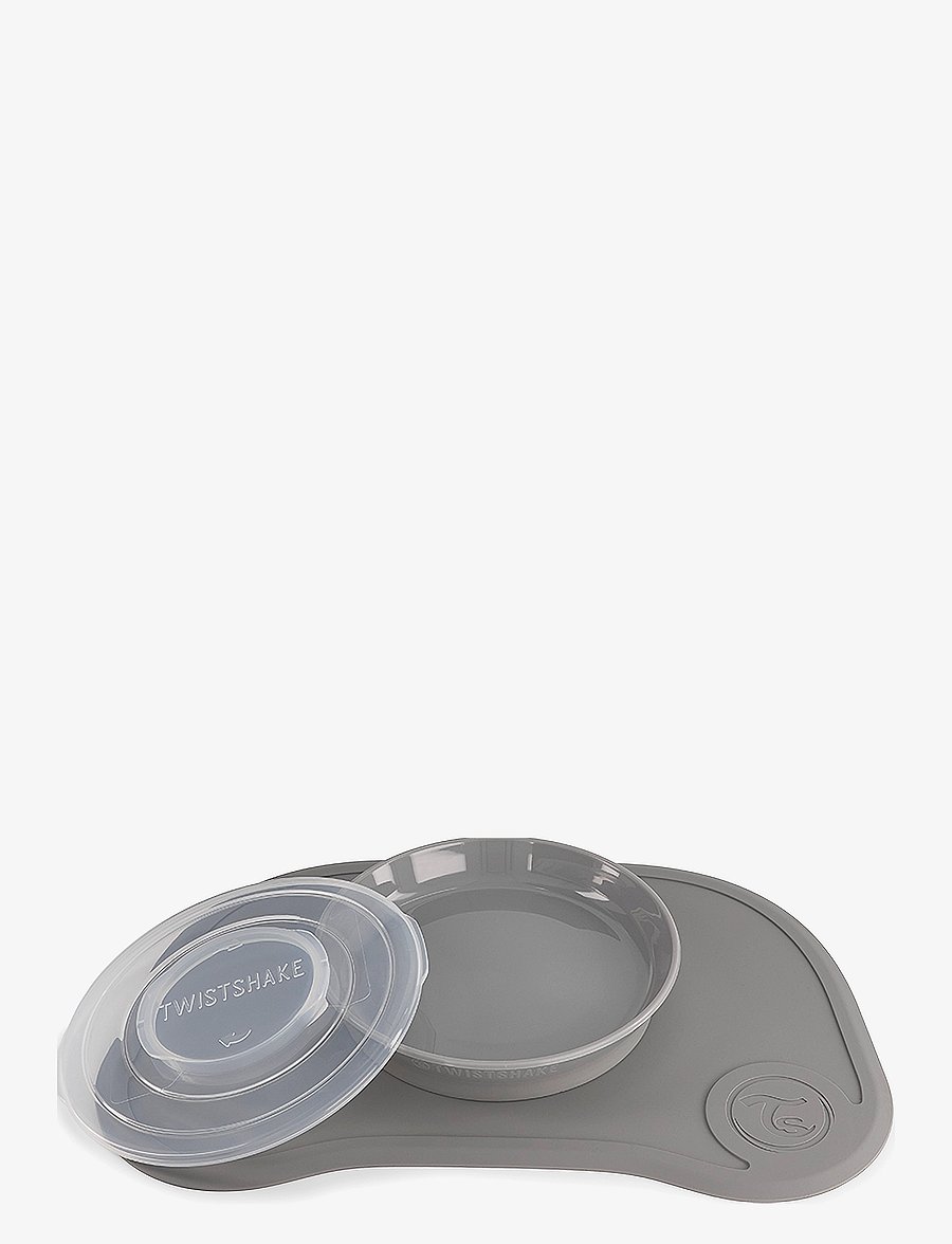 Twistshake - Twistshake Click Mat + Plate 6+m Pastel Grey - barneserviser - pastel grey - 0