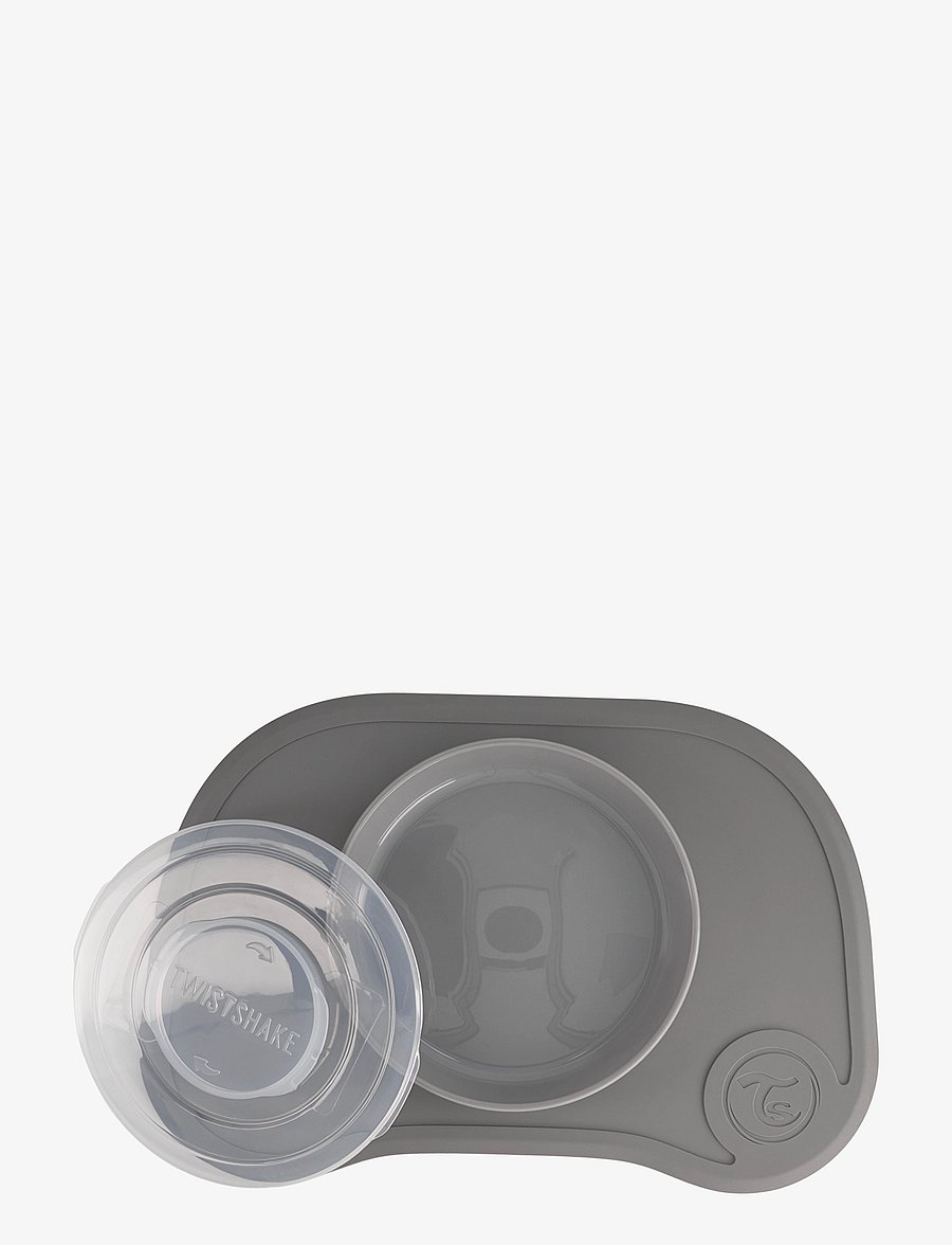 Twistshake - Twistshake Click Mat + Plate 6+m Pastel Grey - barneserviser - pastel grey - 2
