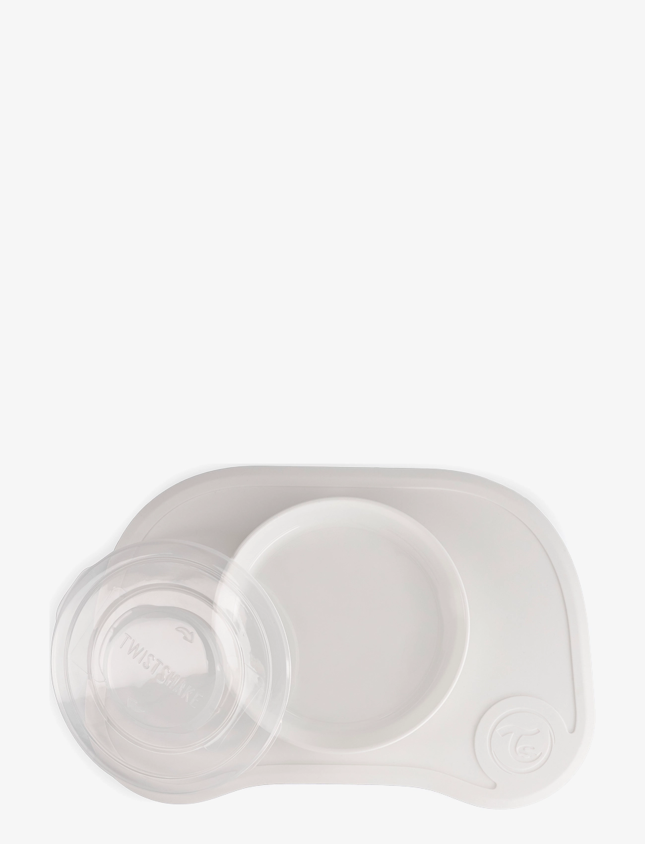 Twistshake - Twistshake Click Mat + Plate 6+m White - serveringssæt - white - 2