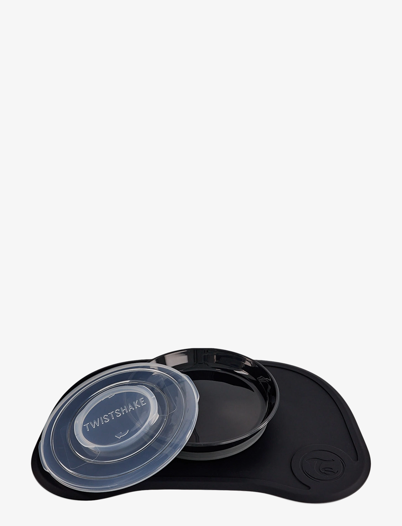Twistshake Click Mat + Plate 6+M Black, One Size, Plates & Bowls, Schwarz - Plates, Kinder