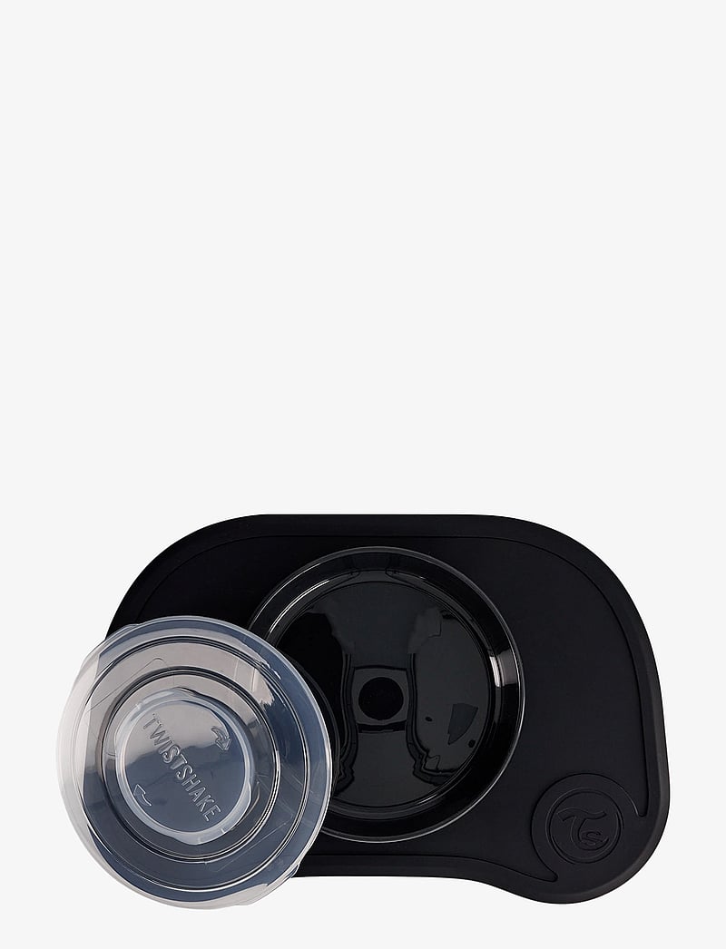 Twistshake - Twistshake Click Mat + Plate 6+m Black - Õhtusöögikomplektid - black - 2