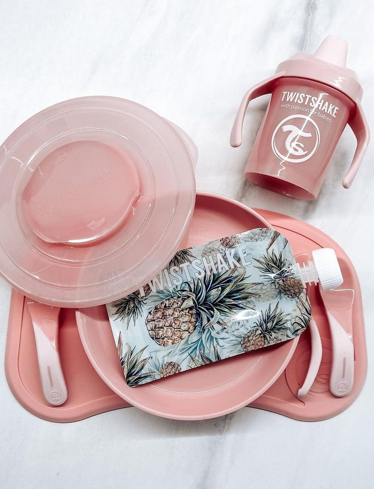 Twistshake Plate, One Size, Plates & Bowls, Rosa - Plates, Kinder