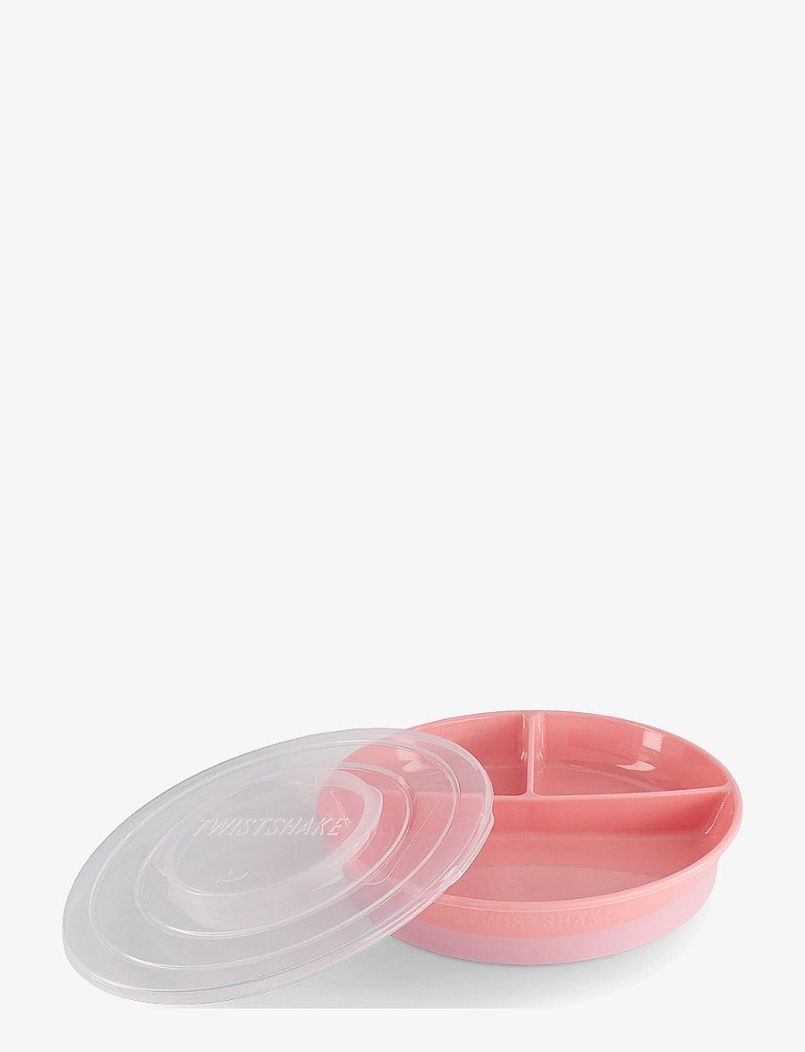 Twistshake - Twistshake Divided Plate - Õhtusöögikomplektid - pastel pink - 1