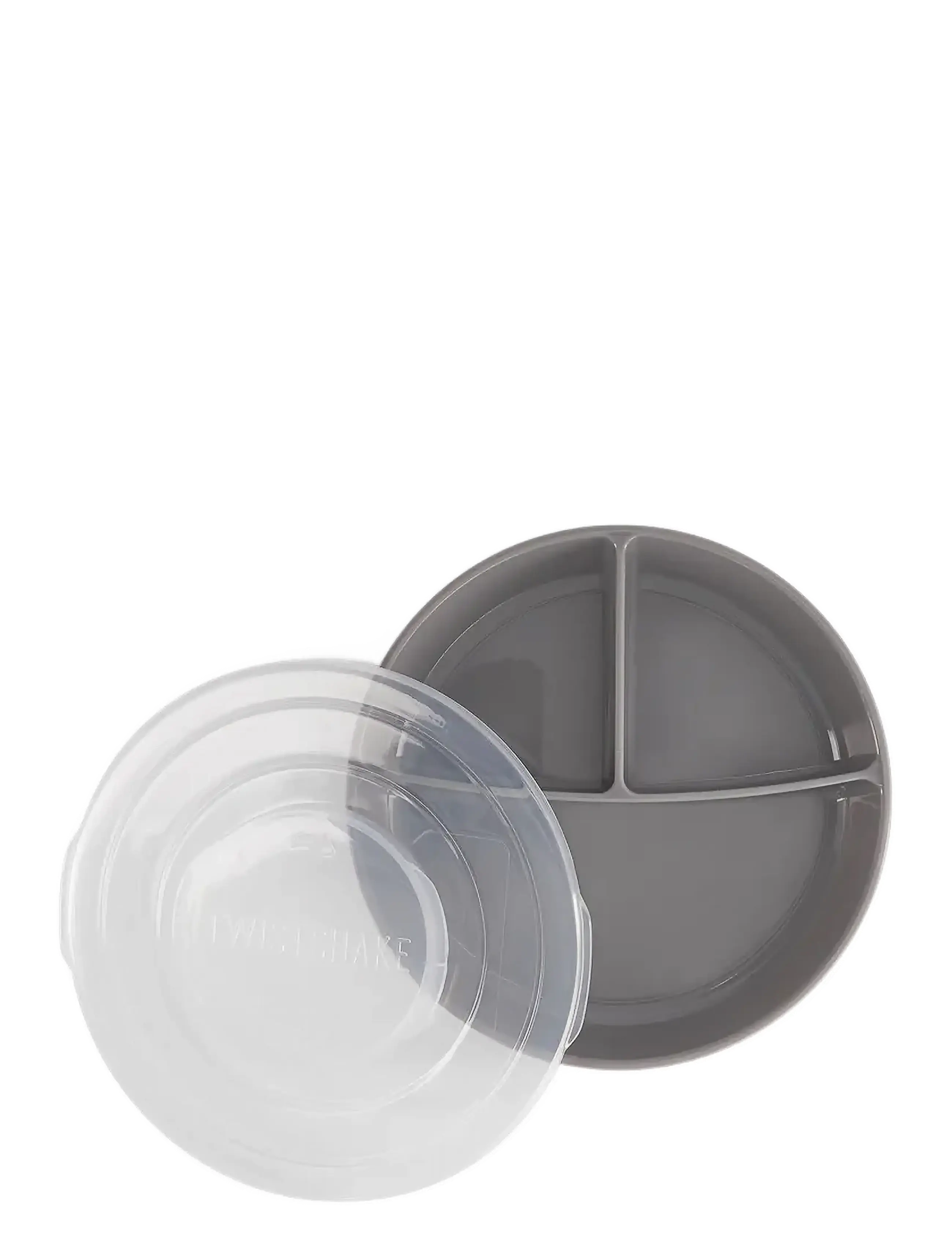 Twistshake - Twistshake Divided Plate - serveringssæt - pastel grey - 1
