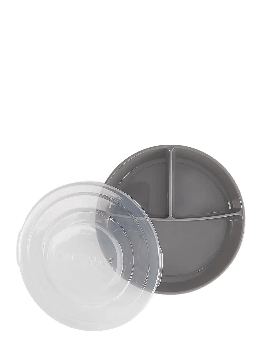 Twistshake - Twistshake Divided Plate - indų komplektai - pastel grey - 1