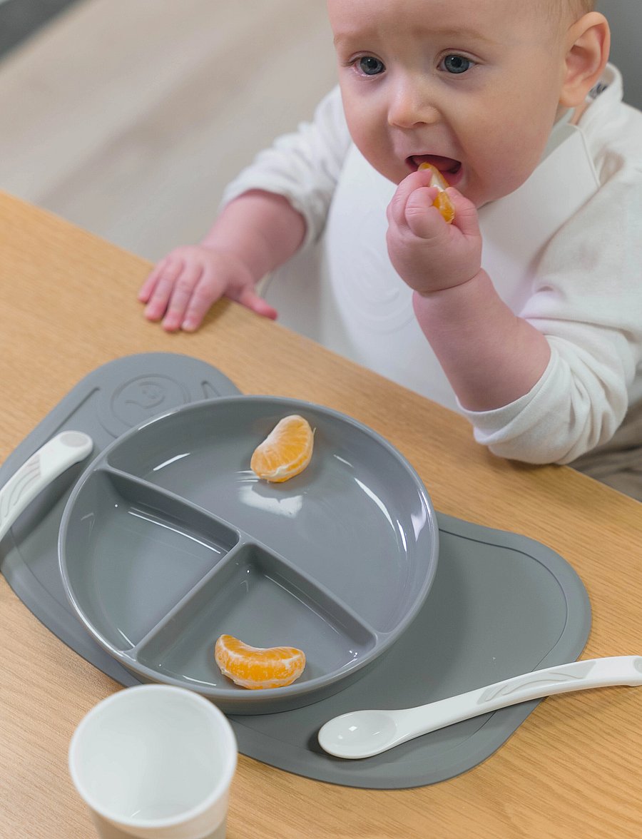 Twistshake - Twistshake Divided Plate - indų komplektai - pastel grey - 4