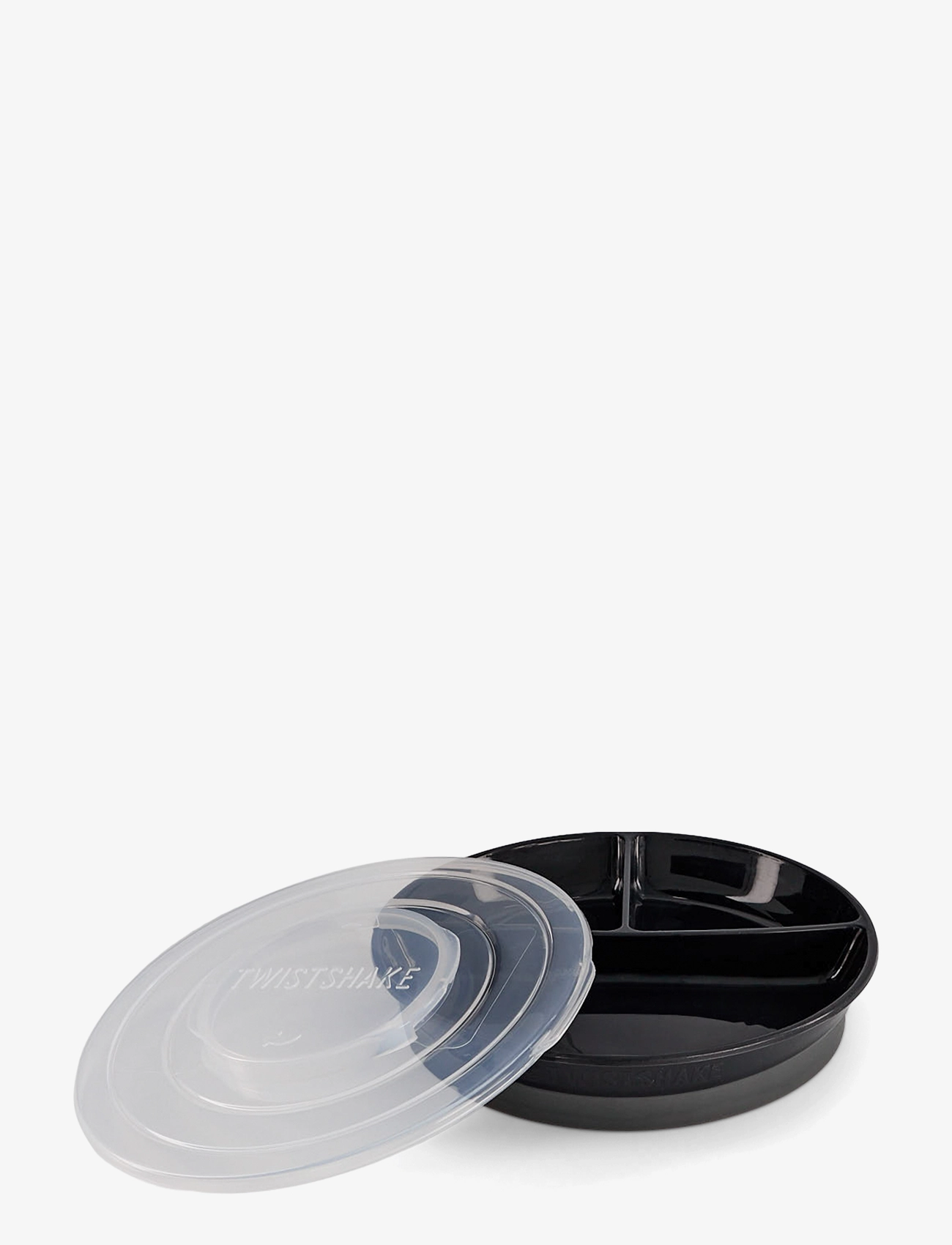 Twistshake Divided Plate 6+M Black, One Size, Plates & Bowls, Schwarz - Plates, Kinder