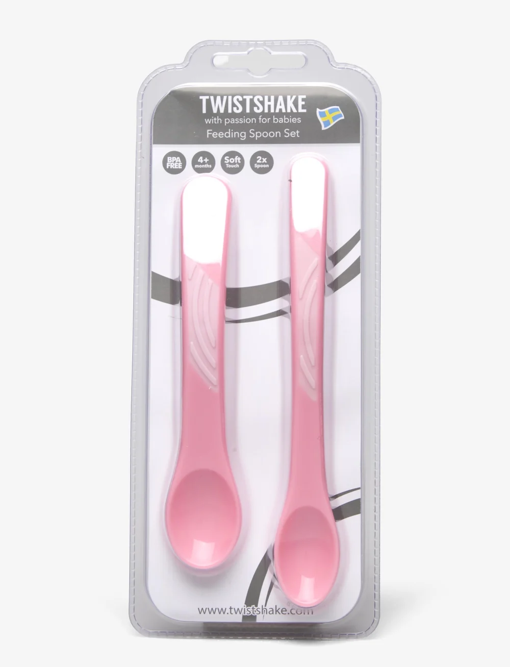 Twistshake - Twistshake Feeding Spoon - serveringssæt - pastel pink - 0