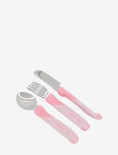 Twistshake Learn Cutlery Stainless Steel 12+m Pastel Pink, Twistshake
