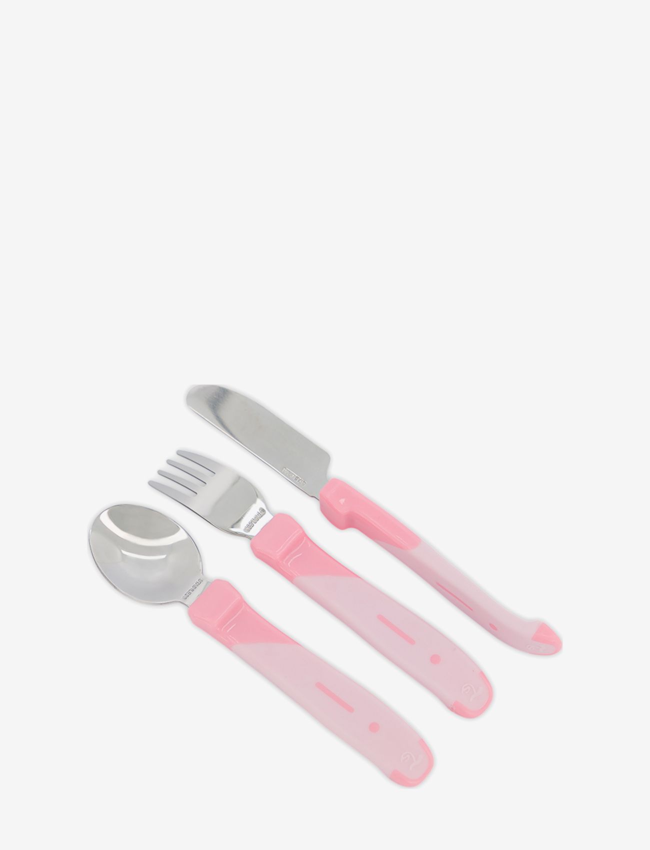 Twistshake - Twistshake Learn Cutlery Stainless Steel - serveringssæt - pastel pink - 2