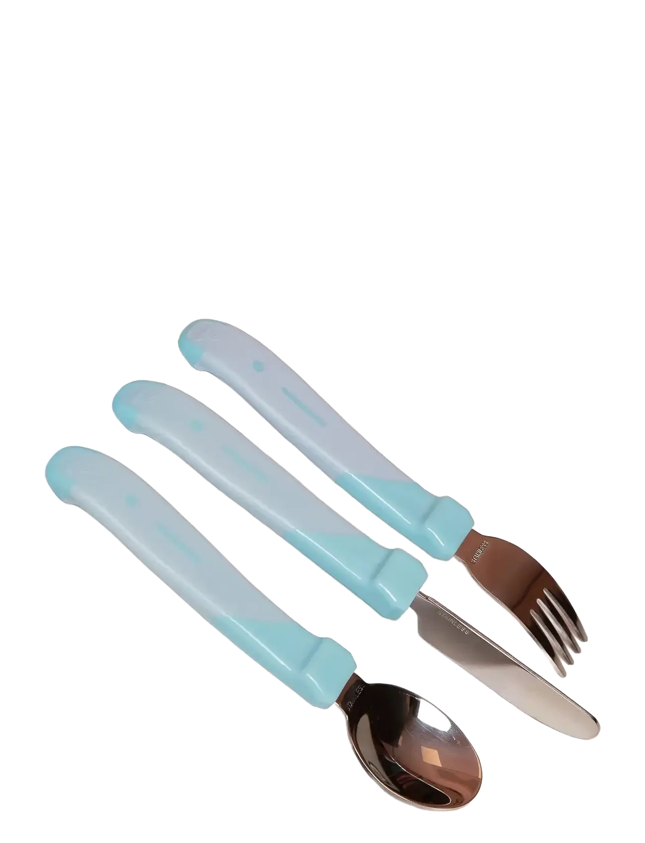 Twistshake - Twistshake Learn Cutlery Stainless Steel - serveringssæt - pastel blue - 2