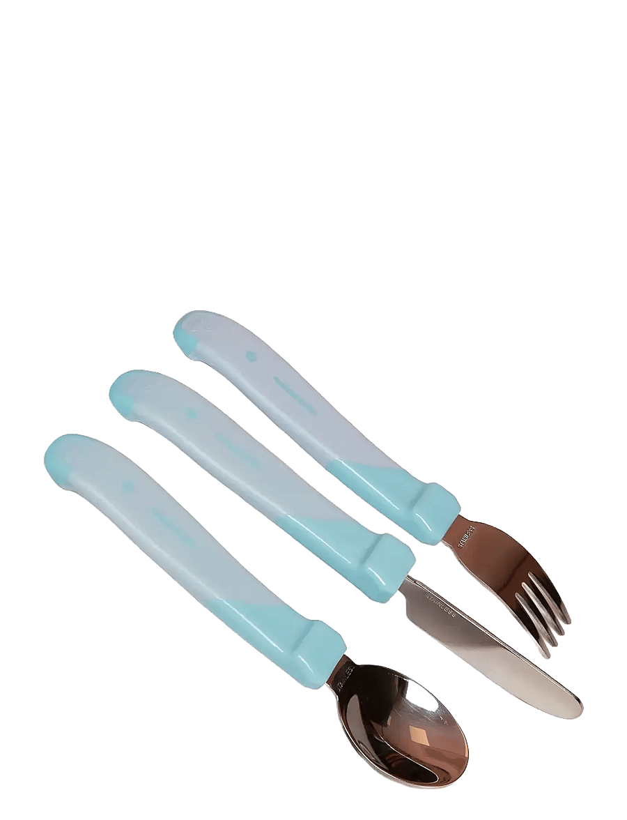 Twistshake - Twistshake Learn Cutlery Stainless Steel - essgeschirr - pastel blue - 2