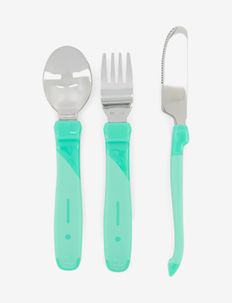 Twistshake Learn Cutlery Stainless Steel 12+m Pastel Green, Twistshake